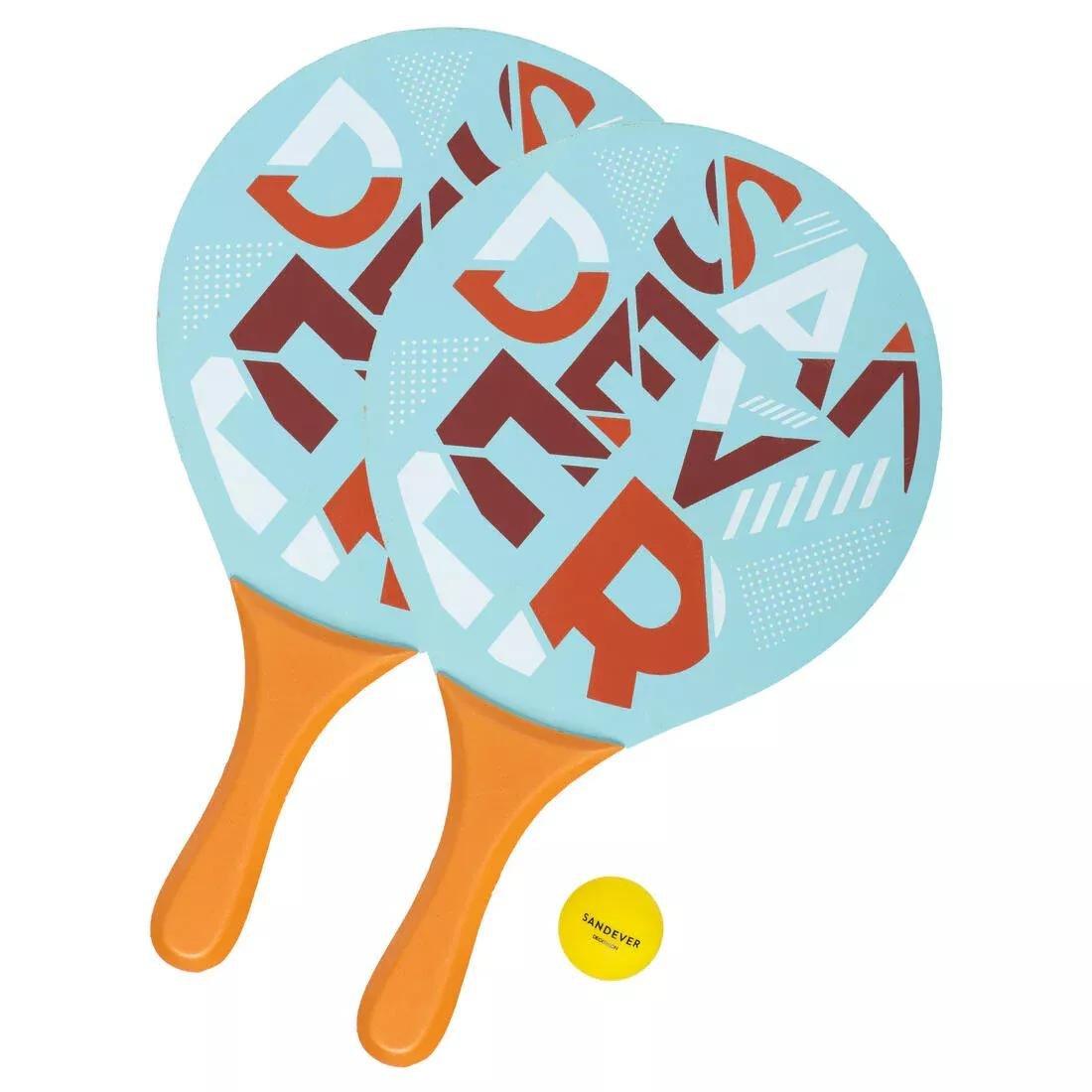 Beach Tennis Woody Set, Blue, No Color, large image number 0