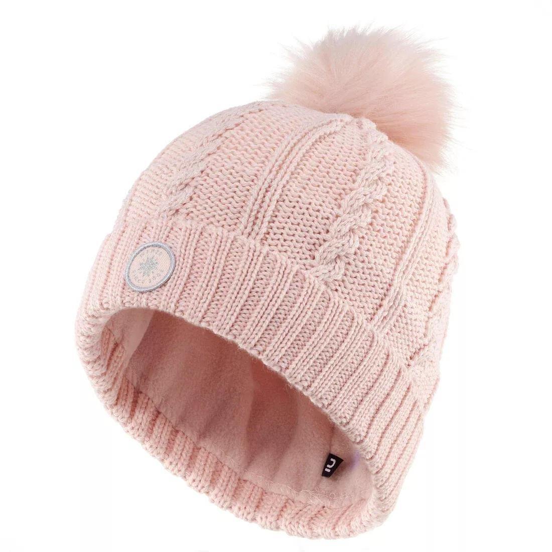 Unisex Ski Hat Fur Cable-Knit, Black, No Color, large image number 6