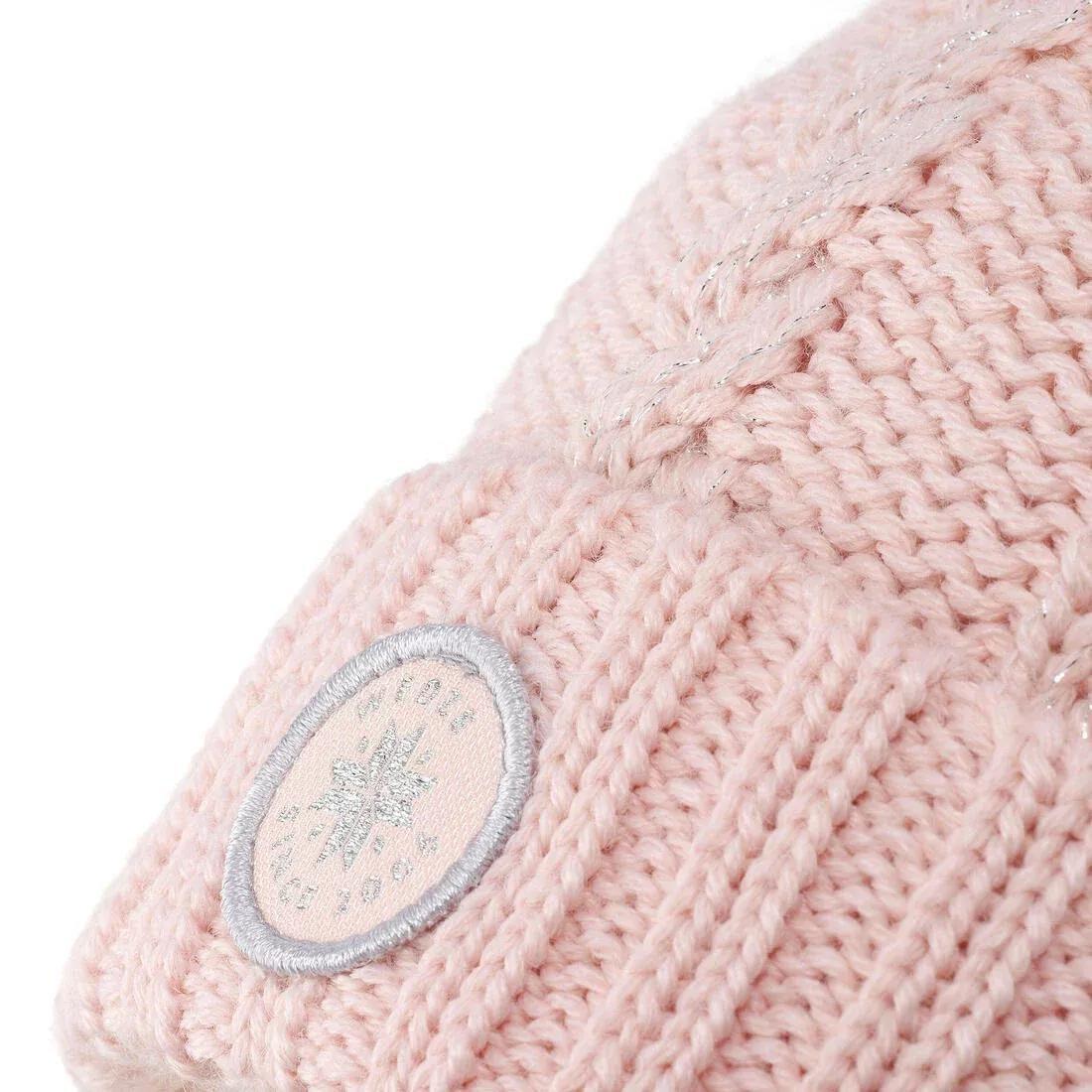 Unisex Ski Hat Fur Cable-Knit, Black, No Color, large image number 7