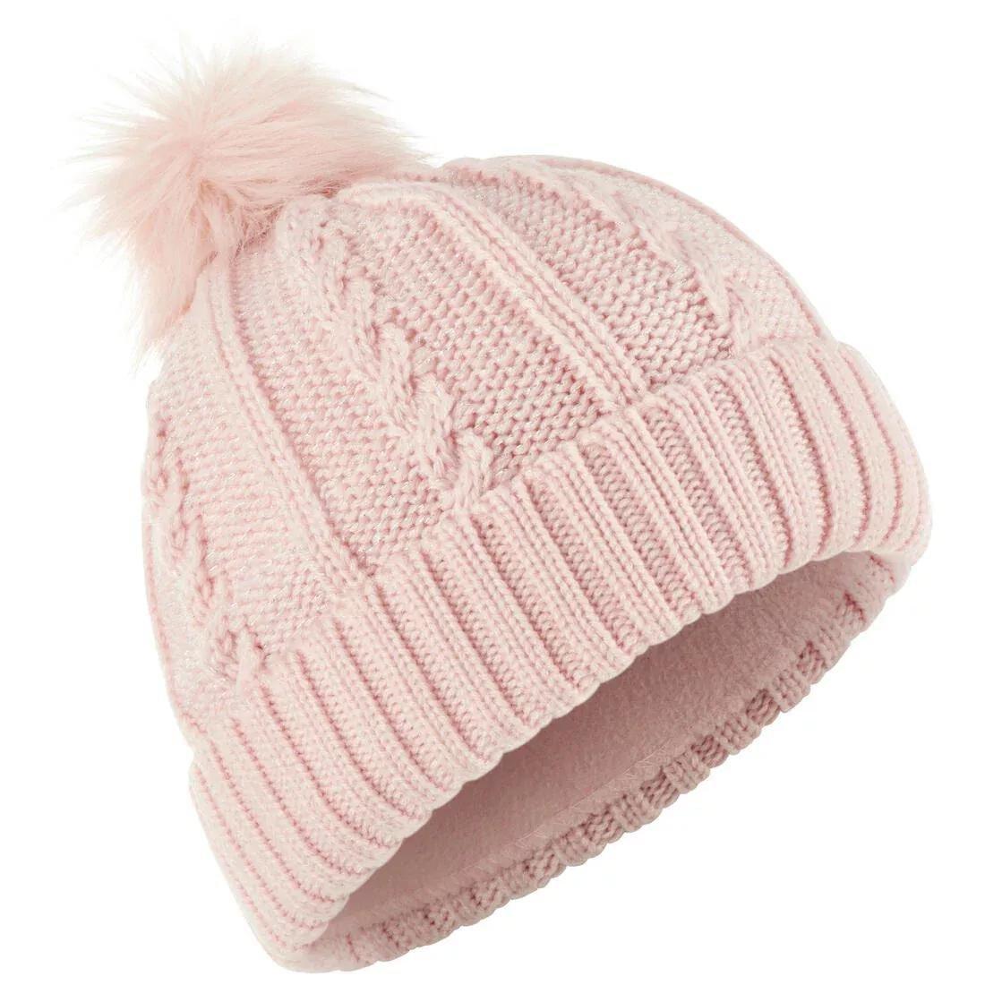 Unisex Ski Hat Fur Cable-Knit, Black, No Color, large image number 10