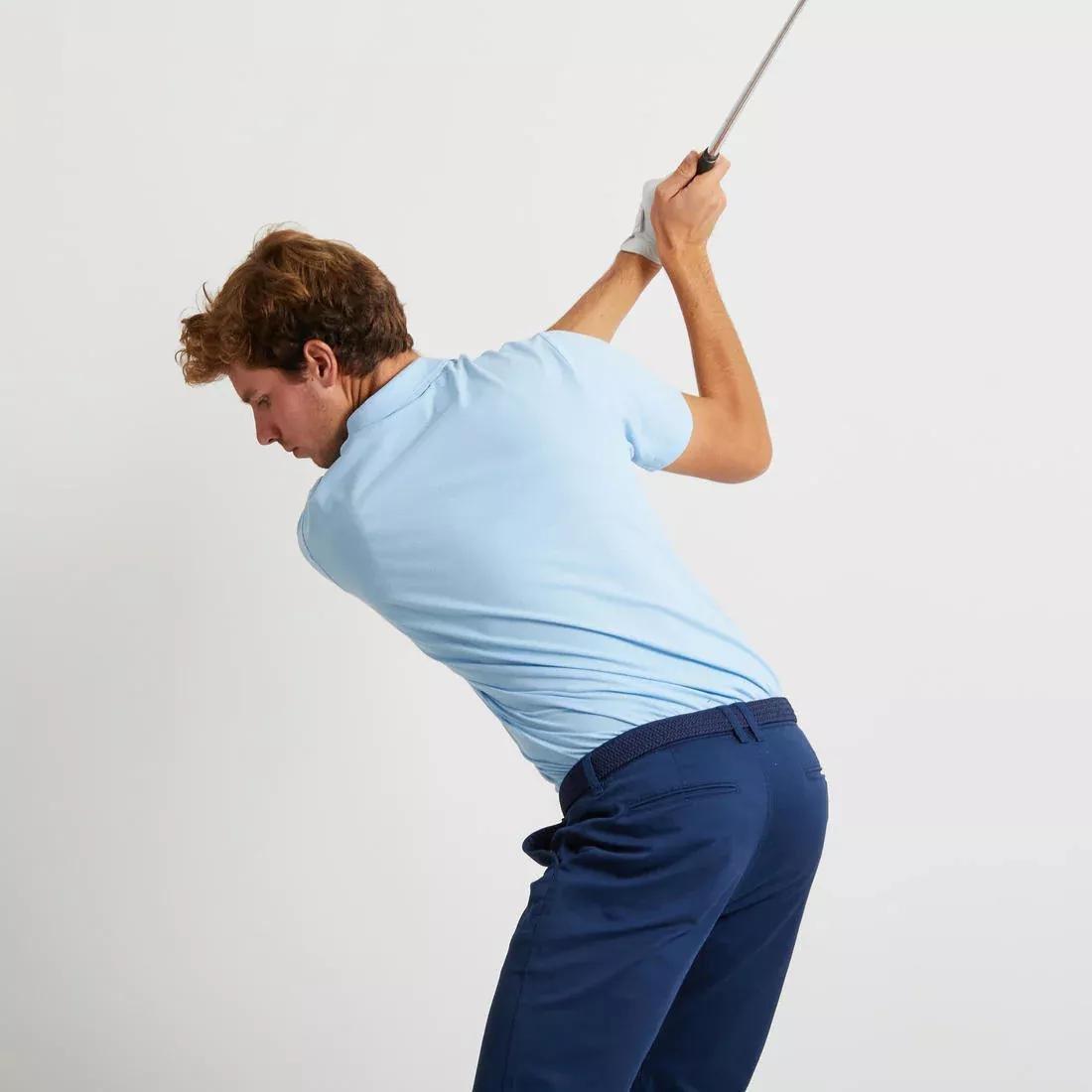 Men golf short-sleeved polo shirt - MW500, Blue, , large image number 4