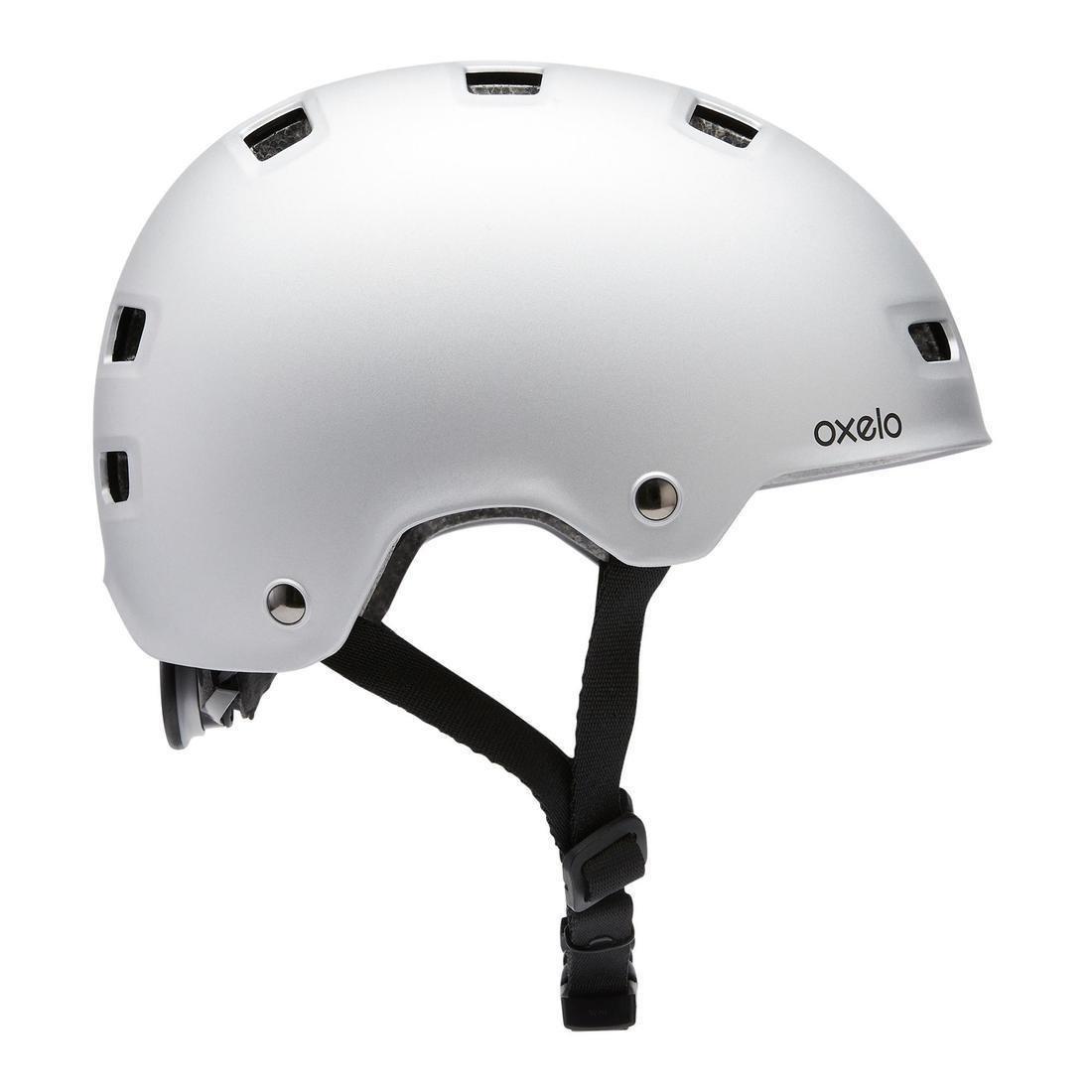 MF500 Skating Skateboarding Scootering Helmet, White, No Color, medium
