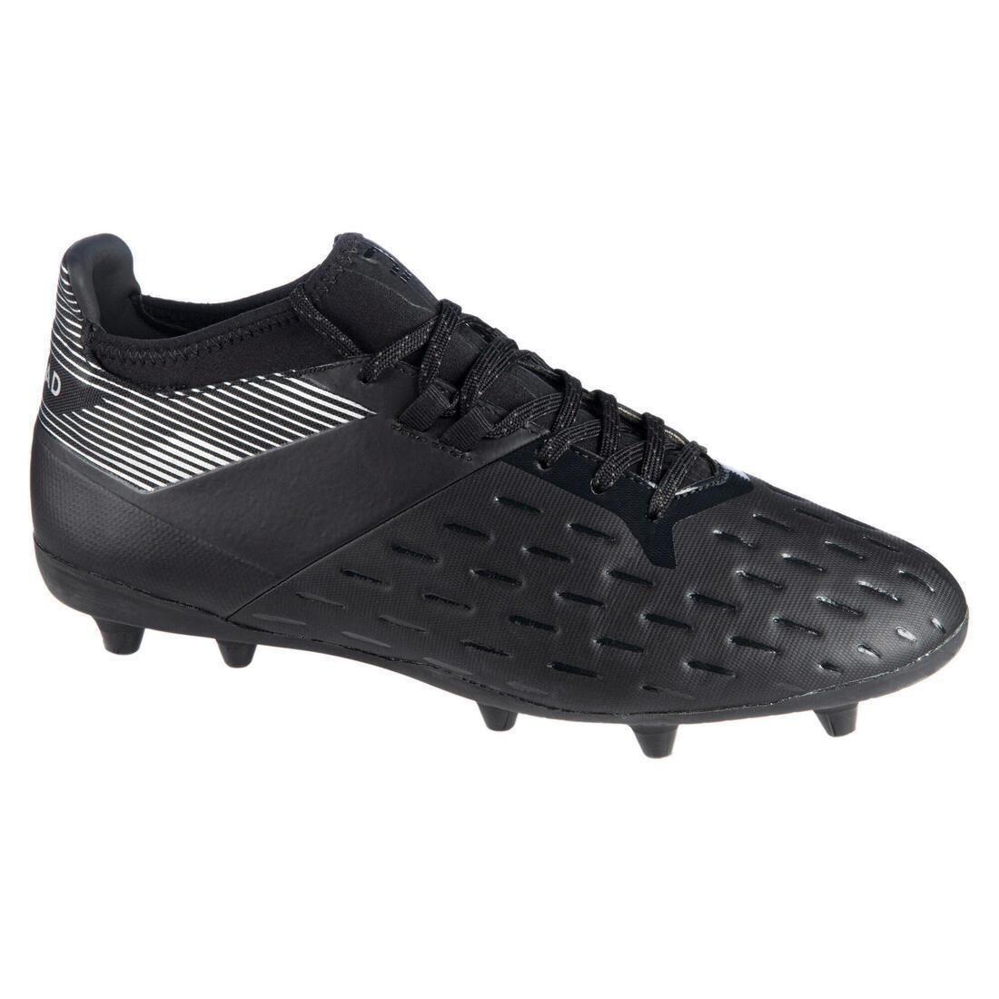 Unisex Dry Artificial Pitch Moulded Rugby Boots - Advance 500, Black/Grey, No Color, medium