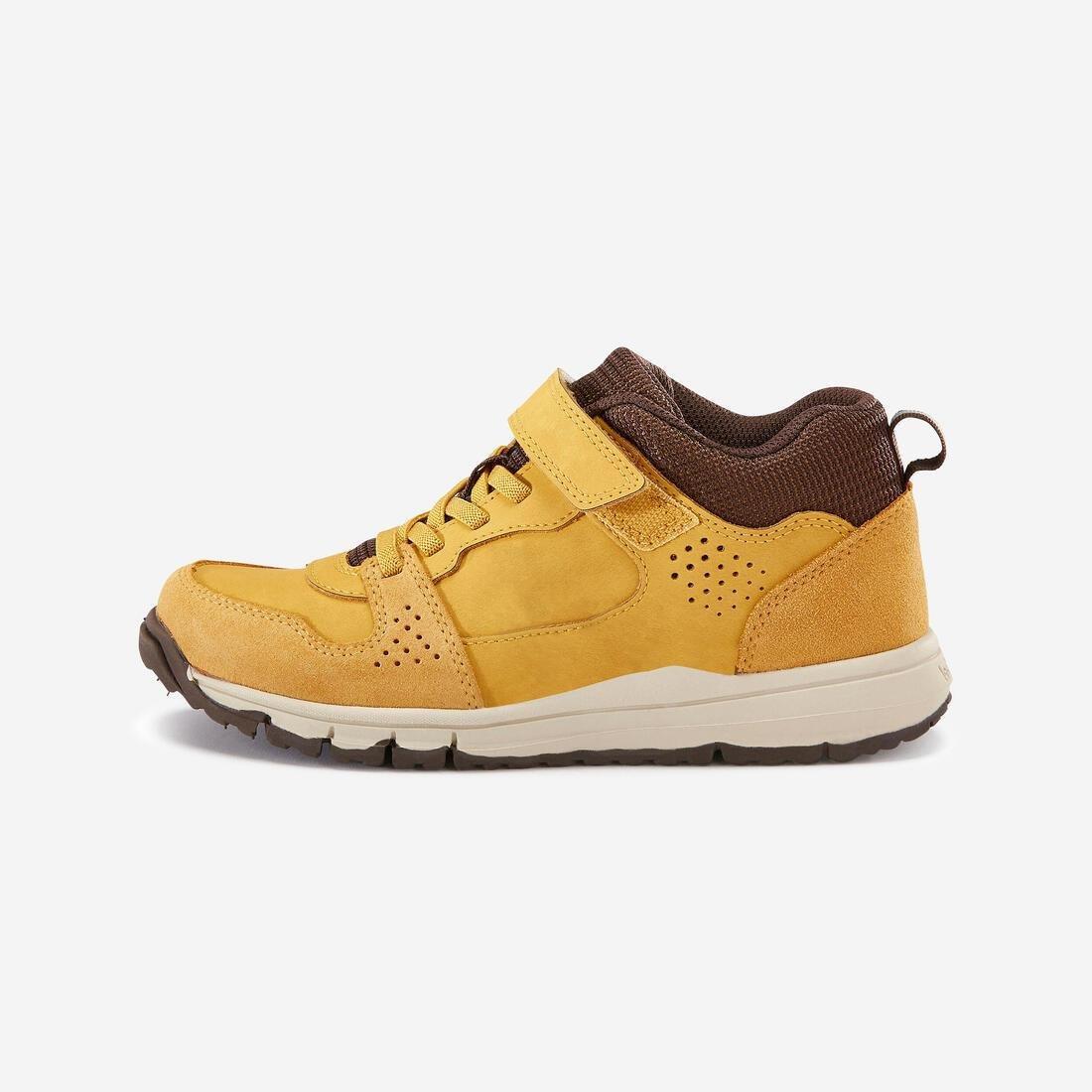 Kids Unisex Rip-Tab Leather Shoes Protect - 560, Yellow Ochre, No Color, large image number 0
