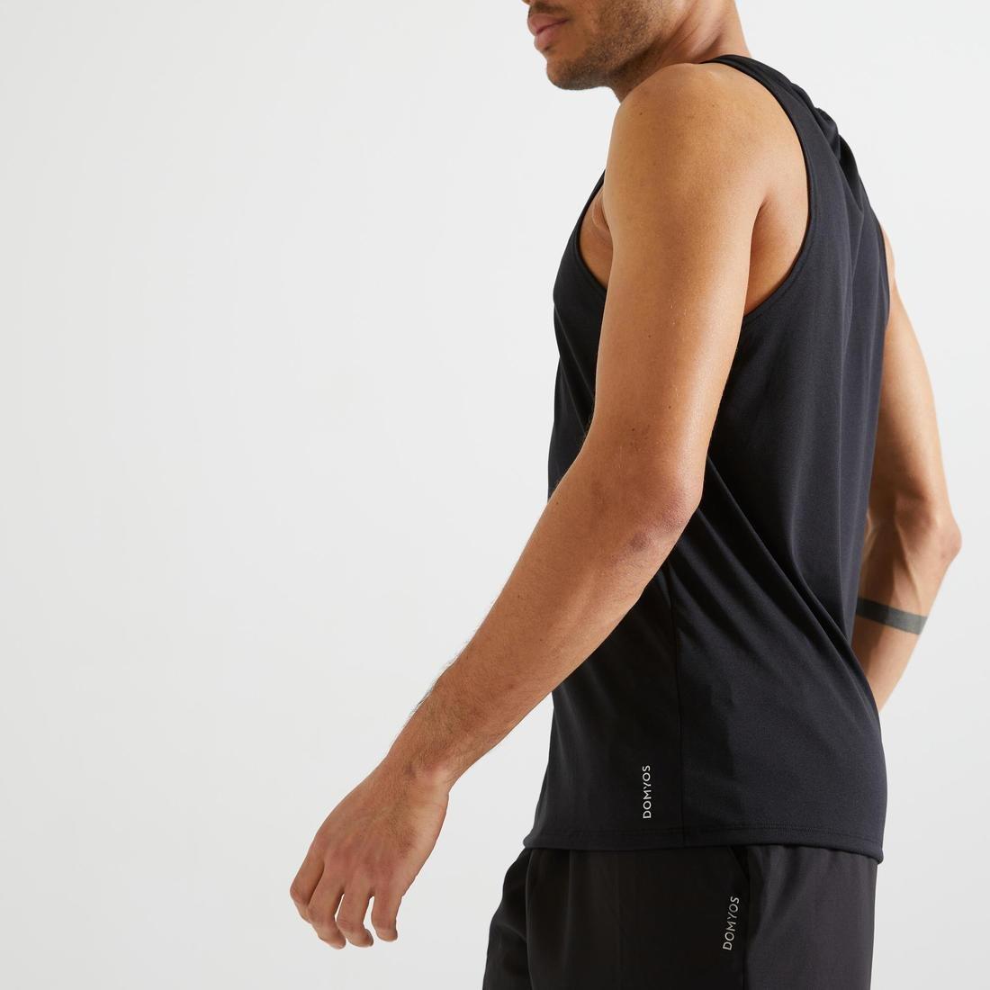 Men Fitness Cardio Training Tank Top 100, Black, , large image number 3