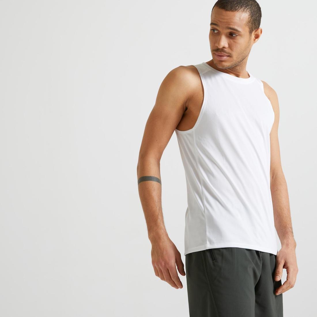 Men Fitness Cardio Training Tank Top 100, Black, , large image number 12
