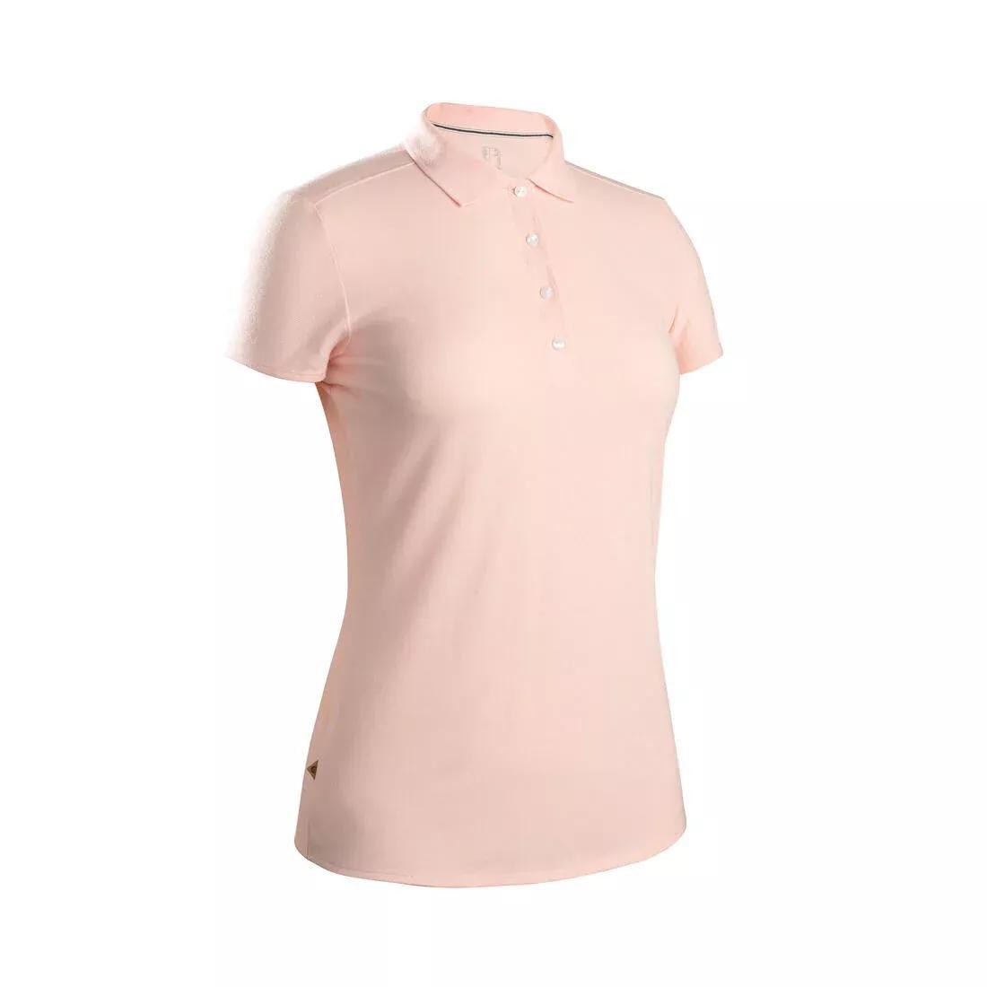 Women Golf Short-Sleeved Polo Shirt - Mw500, Pink, No Color, large image number 7