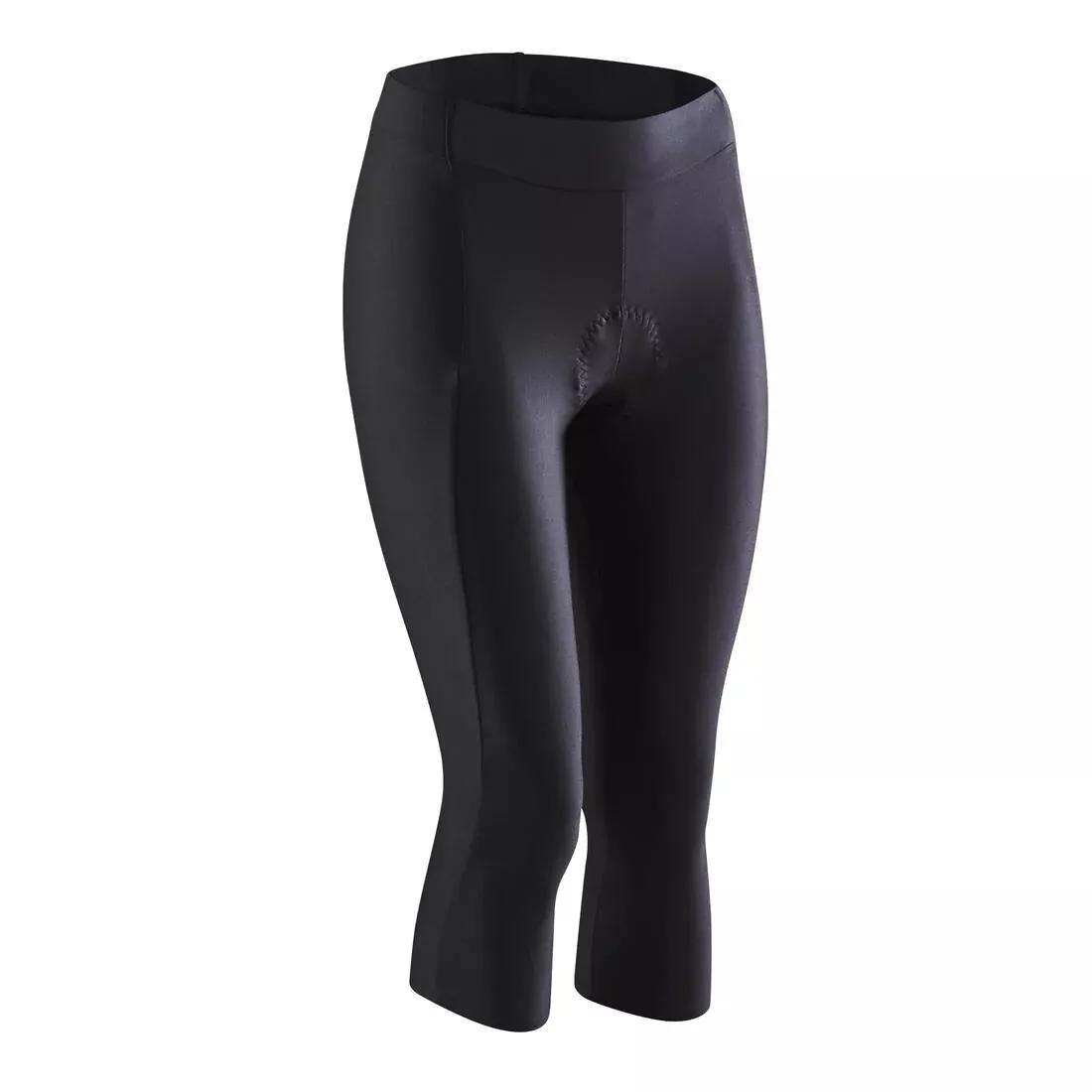 Women's   Cycling 3/4 Tights 100, Black, No Color, medium