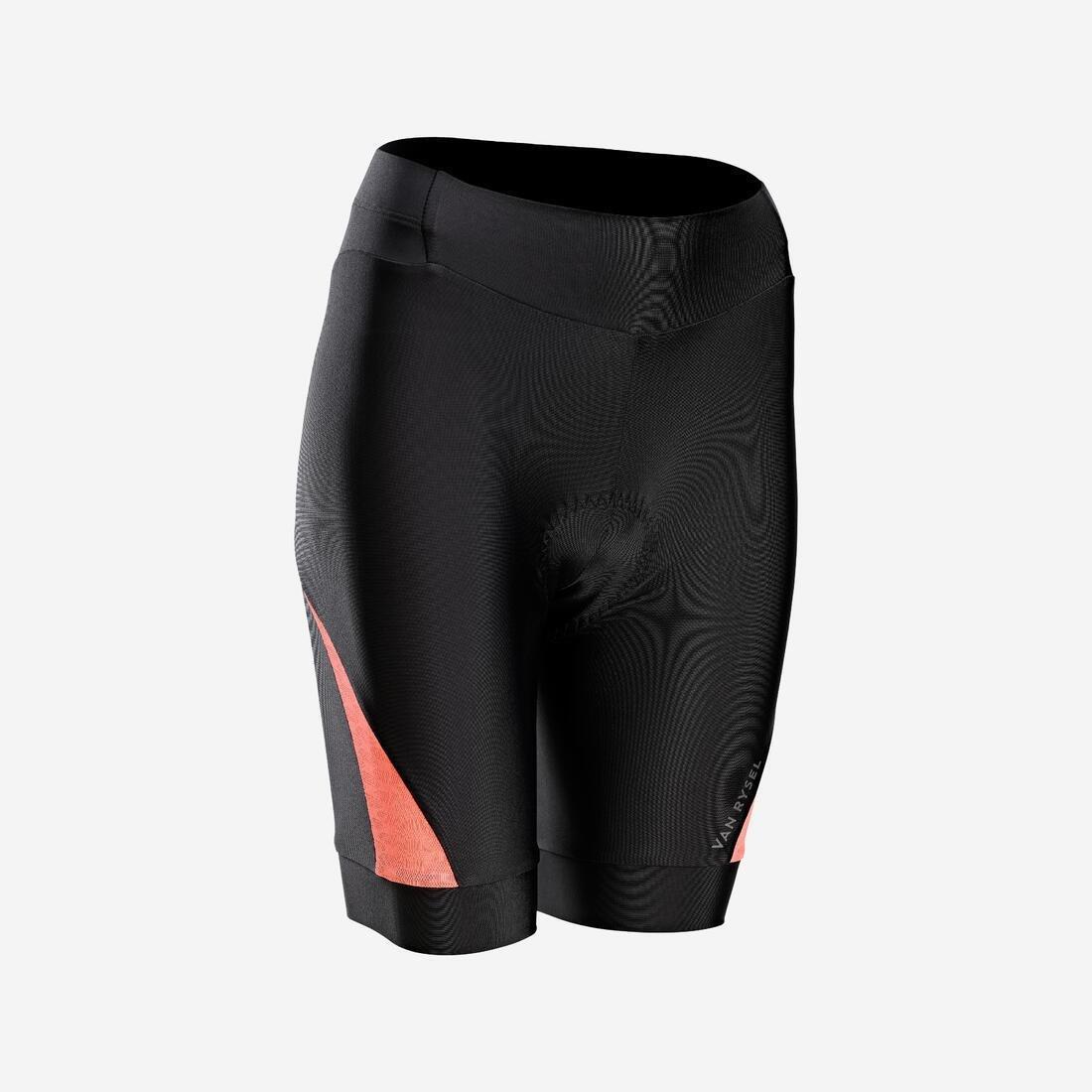 BLACK Women's Strapless Summer Road Cycle Shorts Discover - Black/Coral, , large image number 5