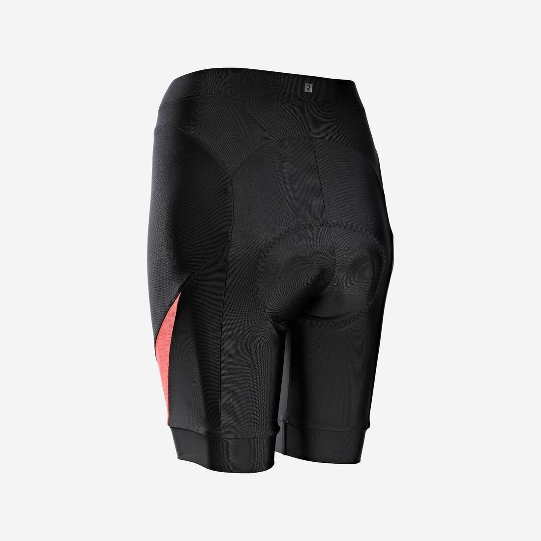 BLACK Women's Strapless Summer Road Cycle Shorts Discover - Black/Coral, , large image number 6
