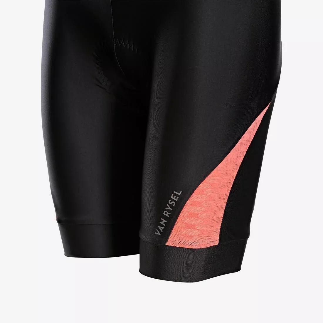 BLACK Women's Strapless Summer Road Cycle Shorts Discover - Black/Coral, , large image number 7