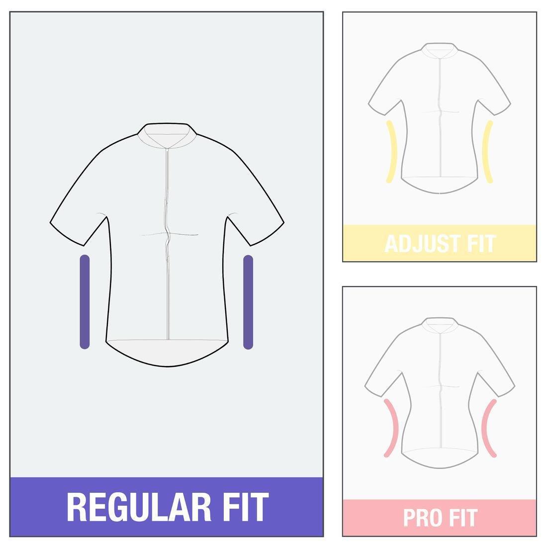 Women Short-Sleeved Cycling Jersey 100 - Coral, Fluo Orange, , large image number 4