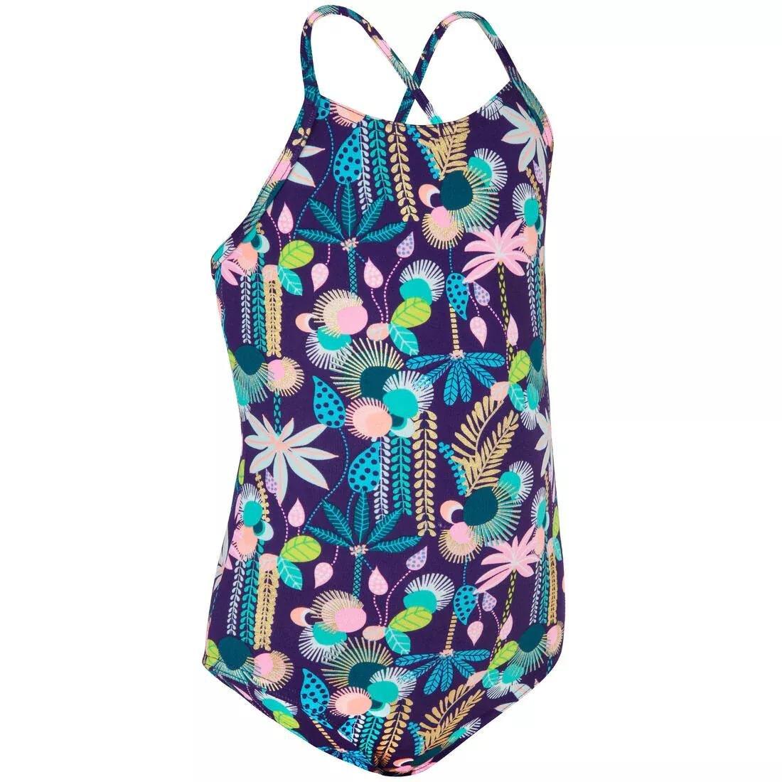 Kids Girls 1-Piece Swimsuit Hanalei - 100, Multicolour, No Color, medium