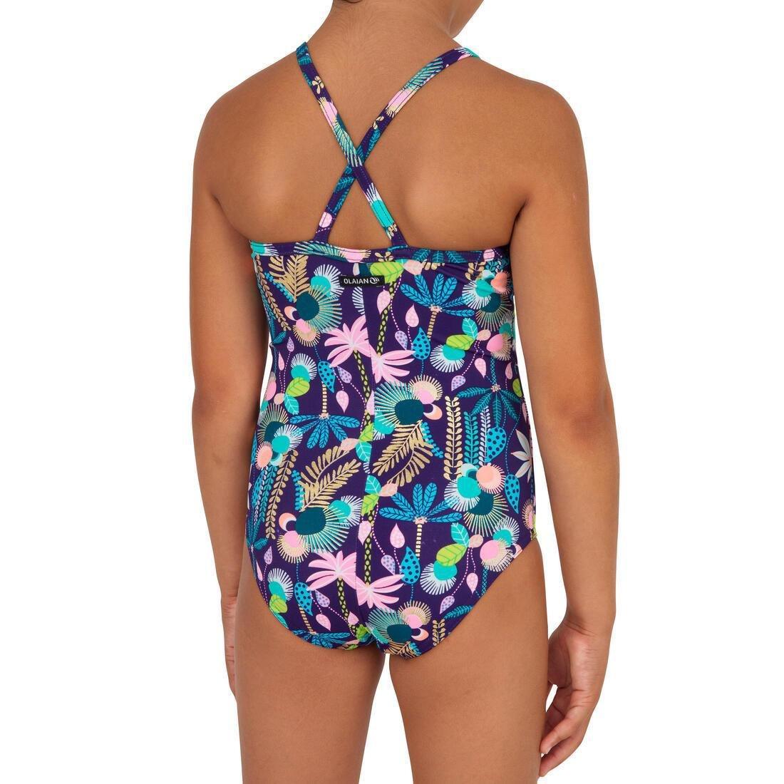 Kids Girls 1-Piece Swimsuit Hanalei - 100, Multicolour, No Color, medium