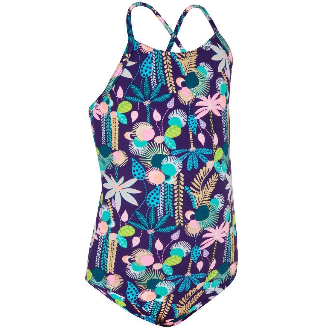 Kids Girls 1-Piece Swimsuit Hanalei - 100, Multicolour, No Color, medium