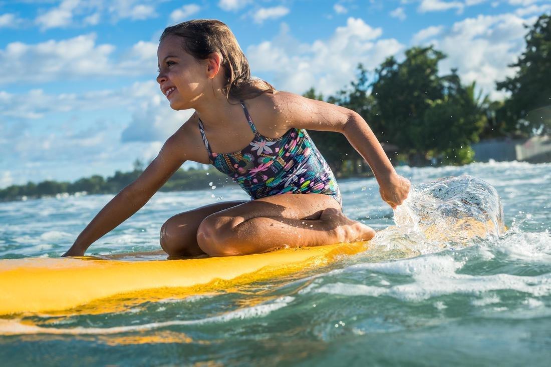 Kids Girls 1-Piece Swimsuit Hanalei - 100, Multicolour, No Color, medium