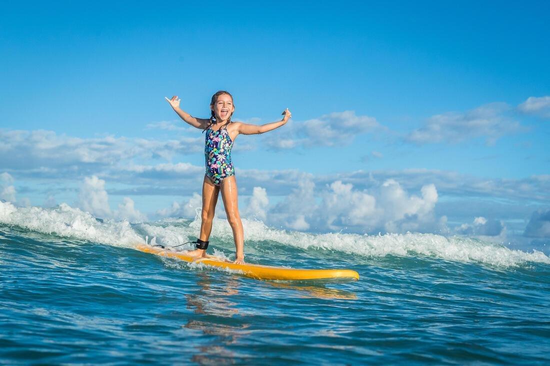 Kids Girls 1-Piece Swimsuit Hanalei - 100, Multicolour, No Color, medium