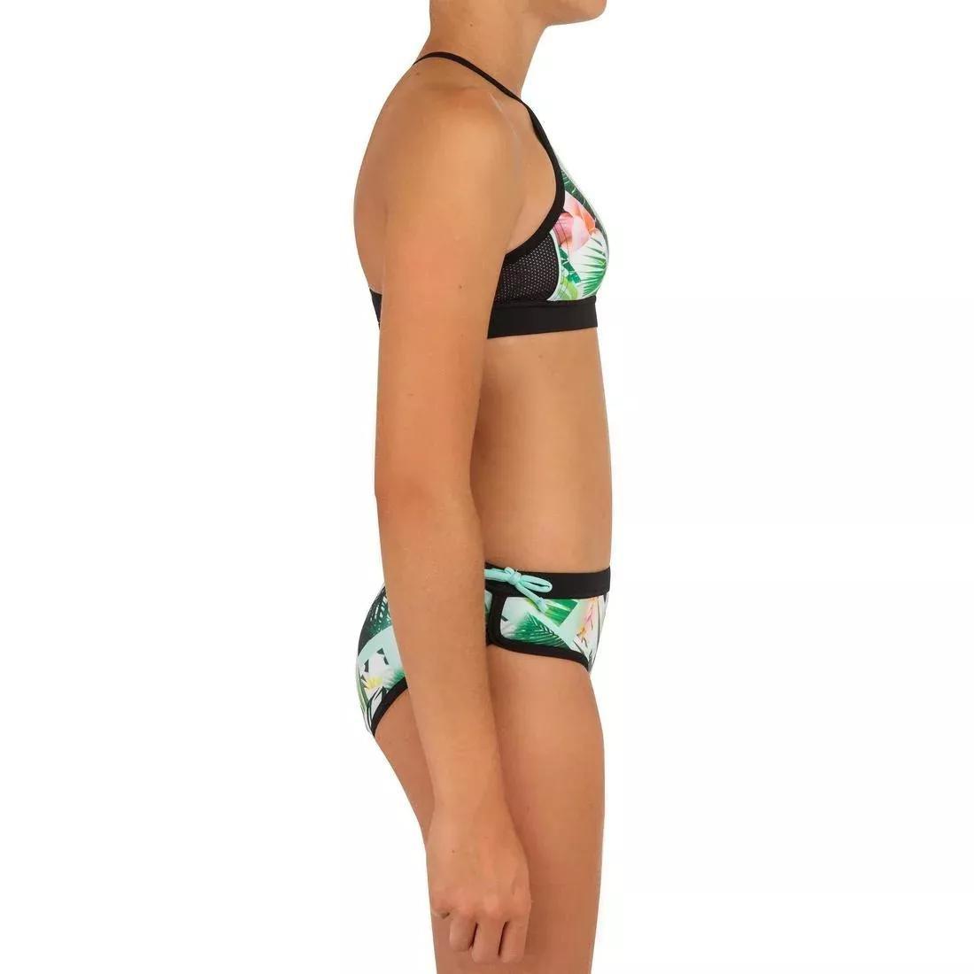 Kids Girls Surf Swimsuit Bottoms - Mas 900, Green, , large image number 4