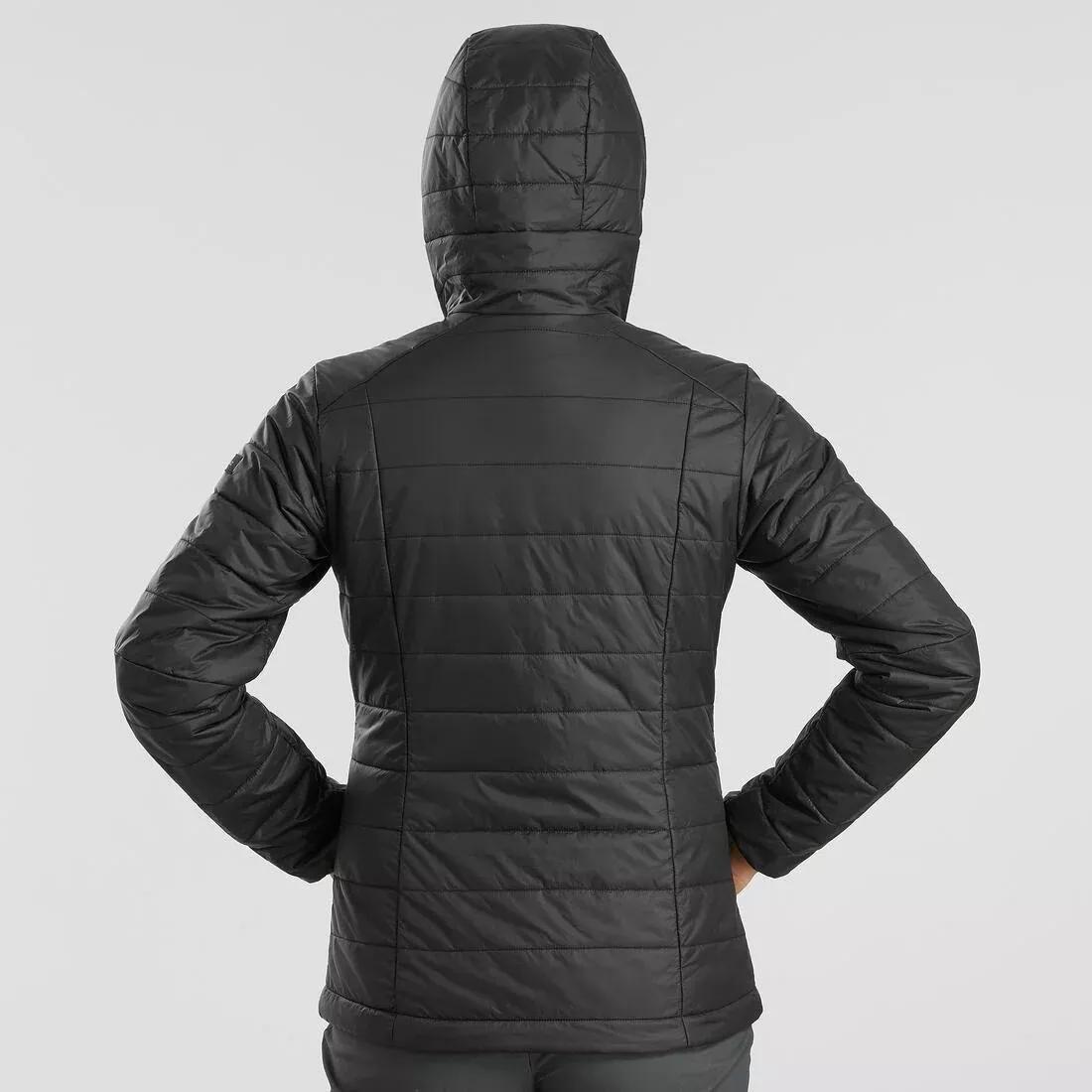 PURPLE Women's Mountain Trekking Padded Jacket with Hood - MT100 -5?�C, , large image number 10