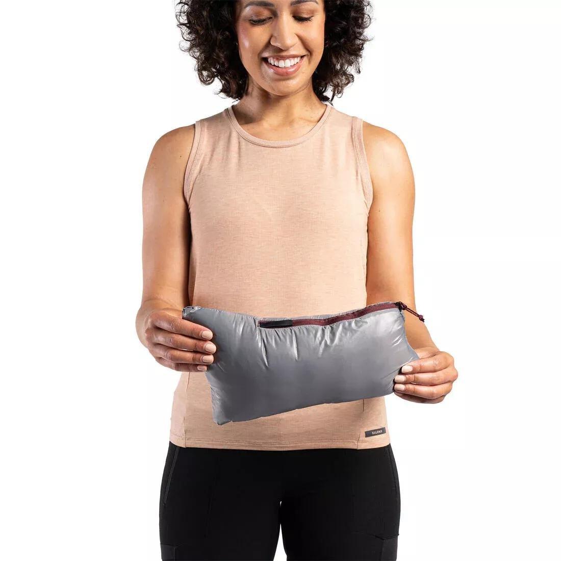 Women Mountain Trekking Hooded Down Jacket - MT100 -5C, Burgundy, No Color, large image number 4