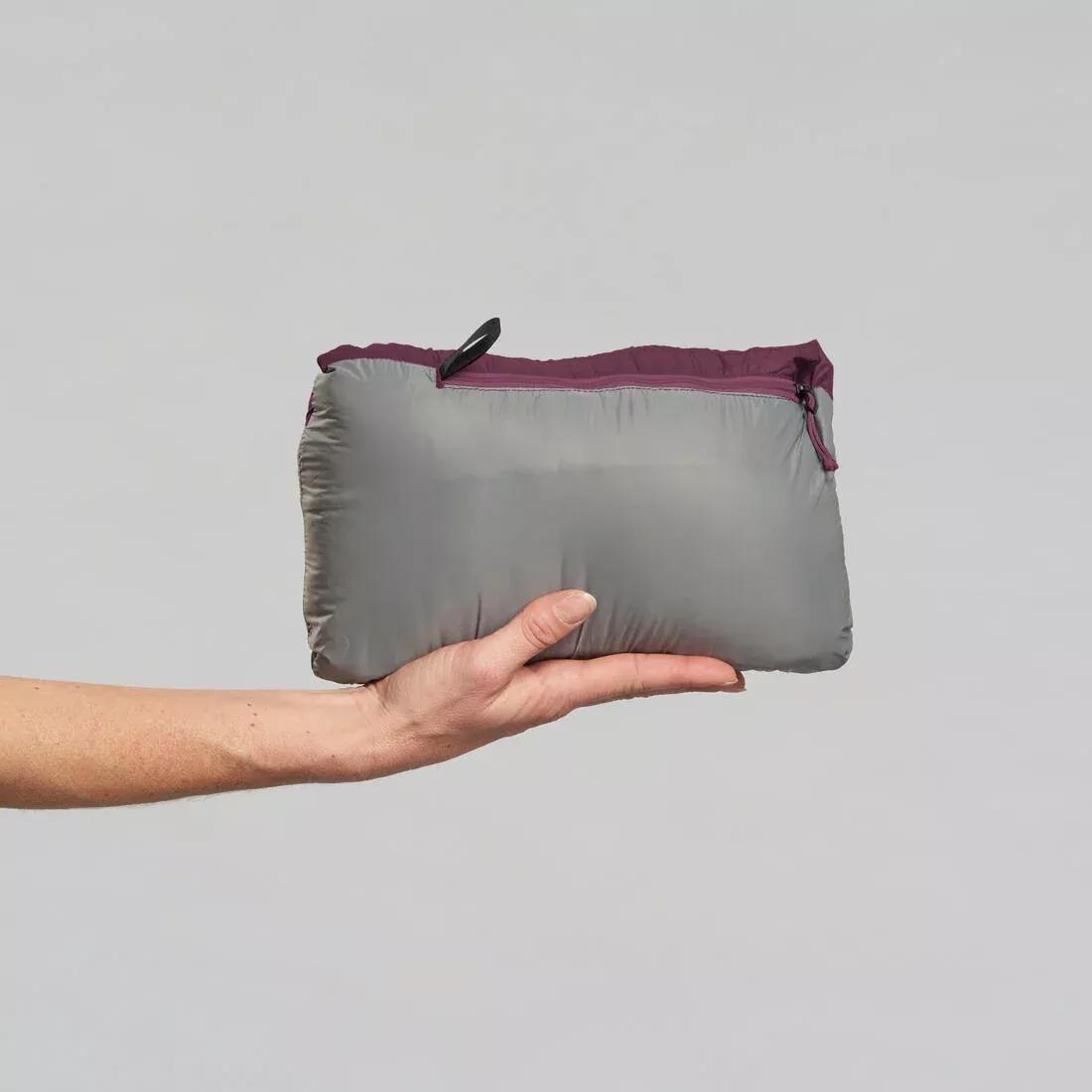 Women Mountain Trekking Hooded Down Jacket - MT100 -5C, Burgundy, No Color, large image number 5