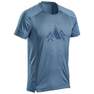 QUECHUA - Men Short-Sleeved Mountain Walking T-Shirt Mh500, Blue