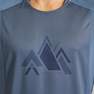 QUECHUA - Men Hiking Synthetic Short-Sleeved T-Shirt Mh500, Blue