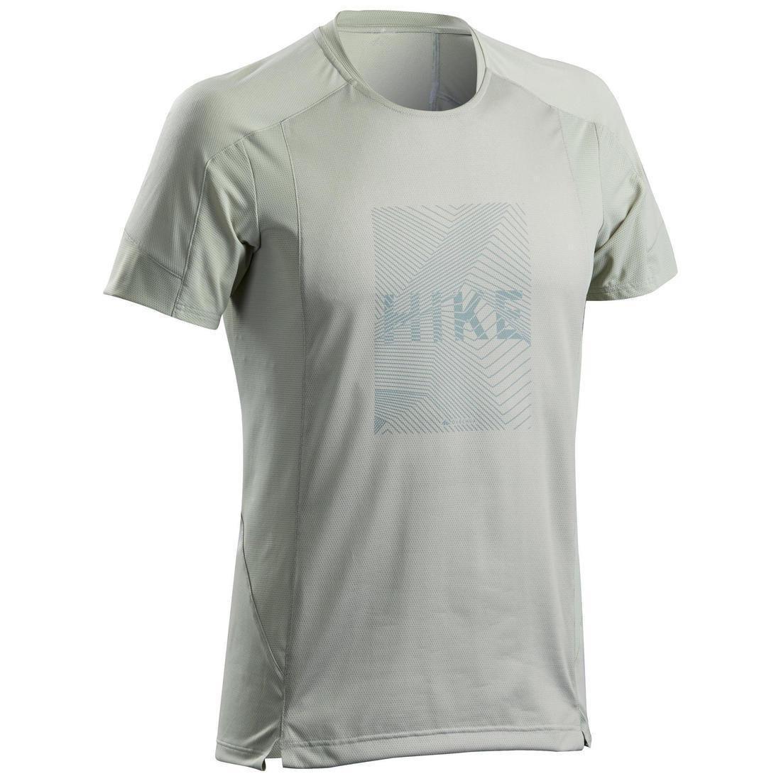 Men Hiking Synthetic Short-Sleeved T-Shirt - MH500, Blue, No Color, large image number 7