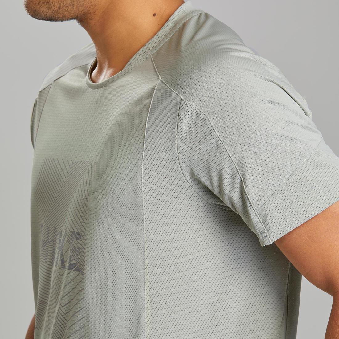 Men Hiking Synthetic Short-Sleeved T-Shirt Mh500, Blue, , large image number 10
