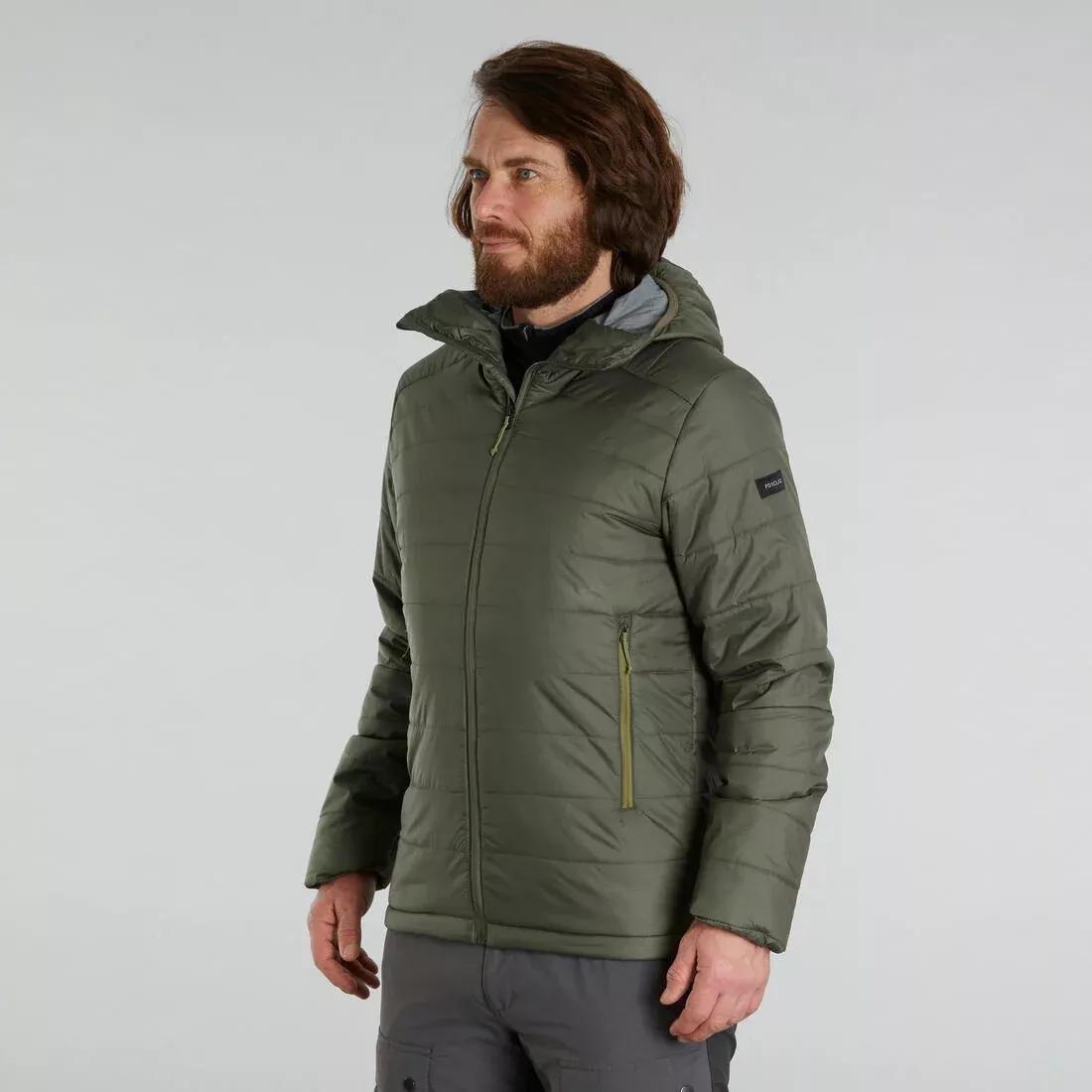 FORCLAZ--TREK100 HOODY PADDED JKT M KAKI, , medium