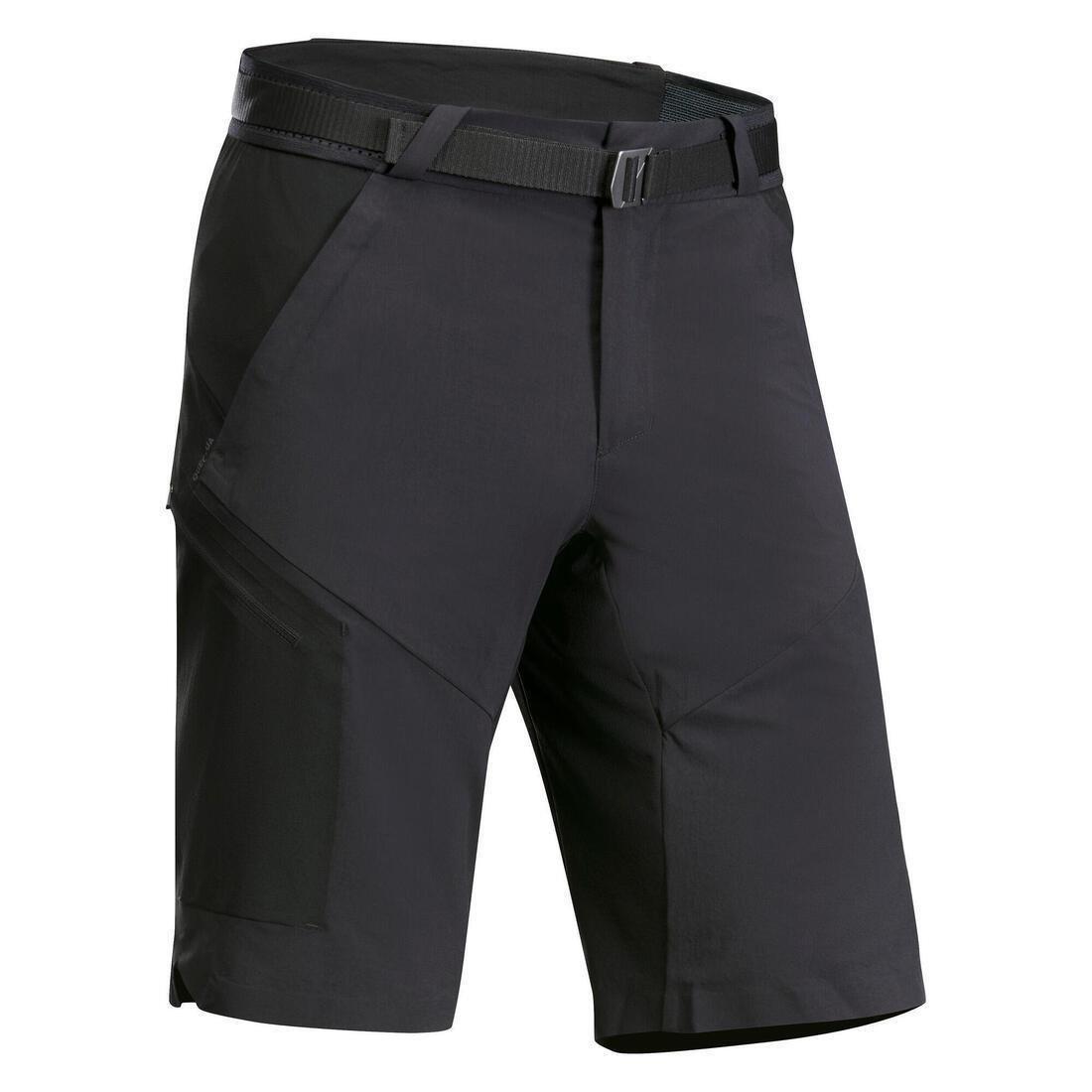 Men Long Mountain Hiking Shorts - Mh500 , Black, , large image number 3