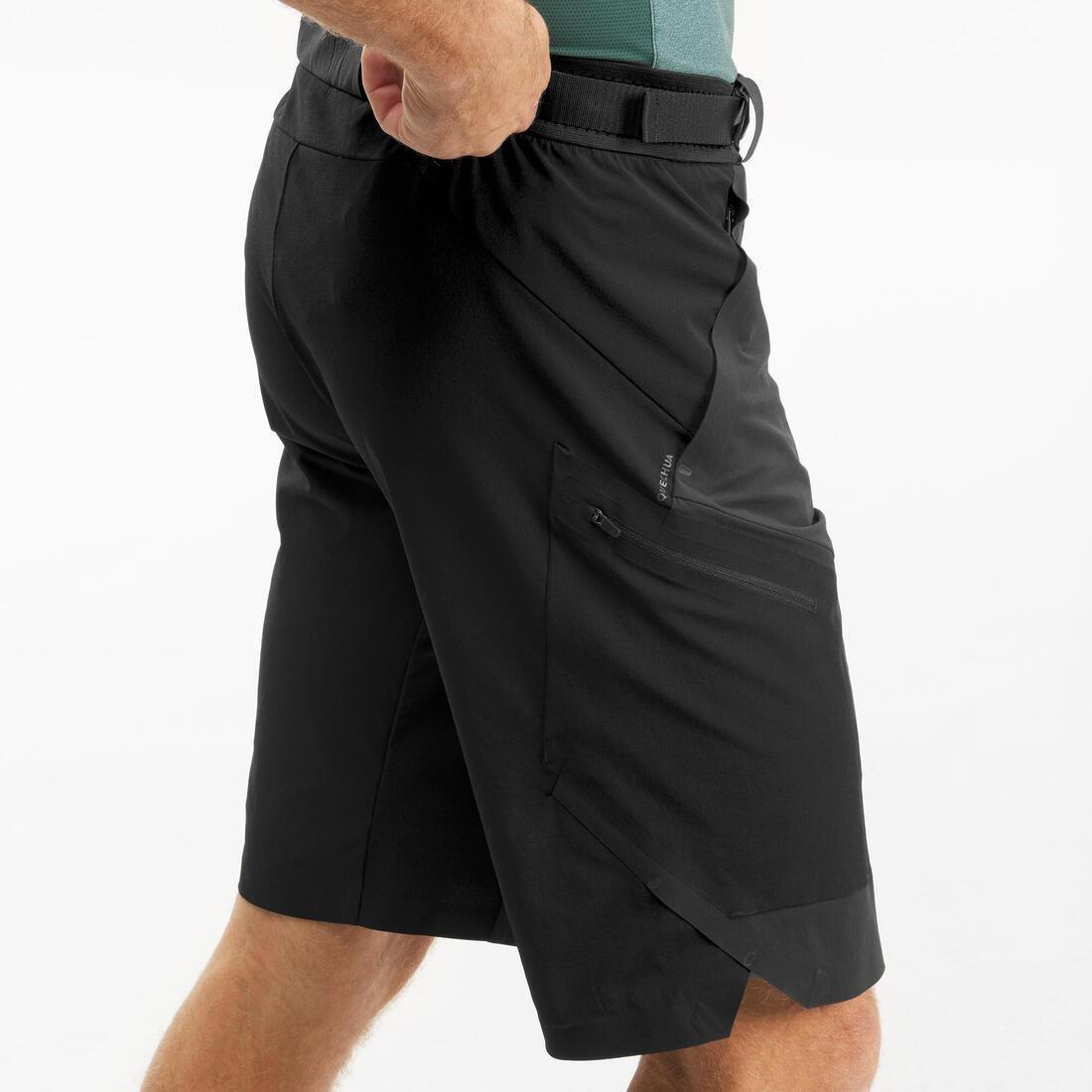 Men Long Mountain Hiking Shorts - Mh500 , Black, , large image number 7