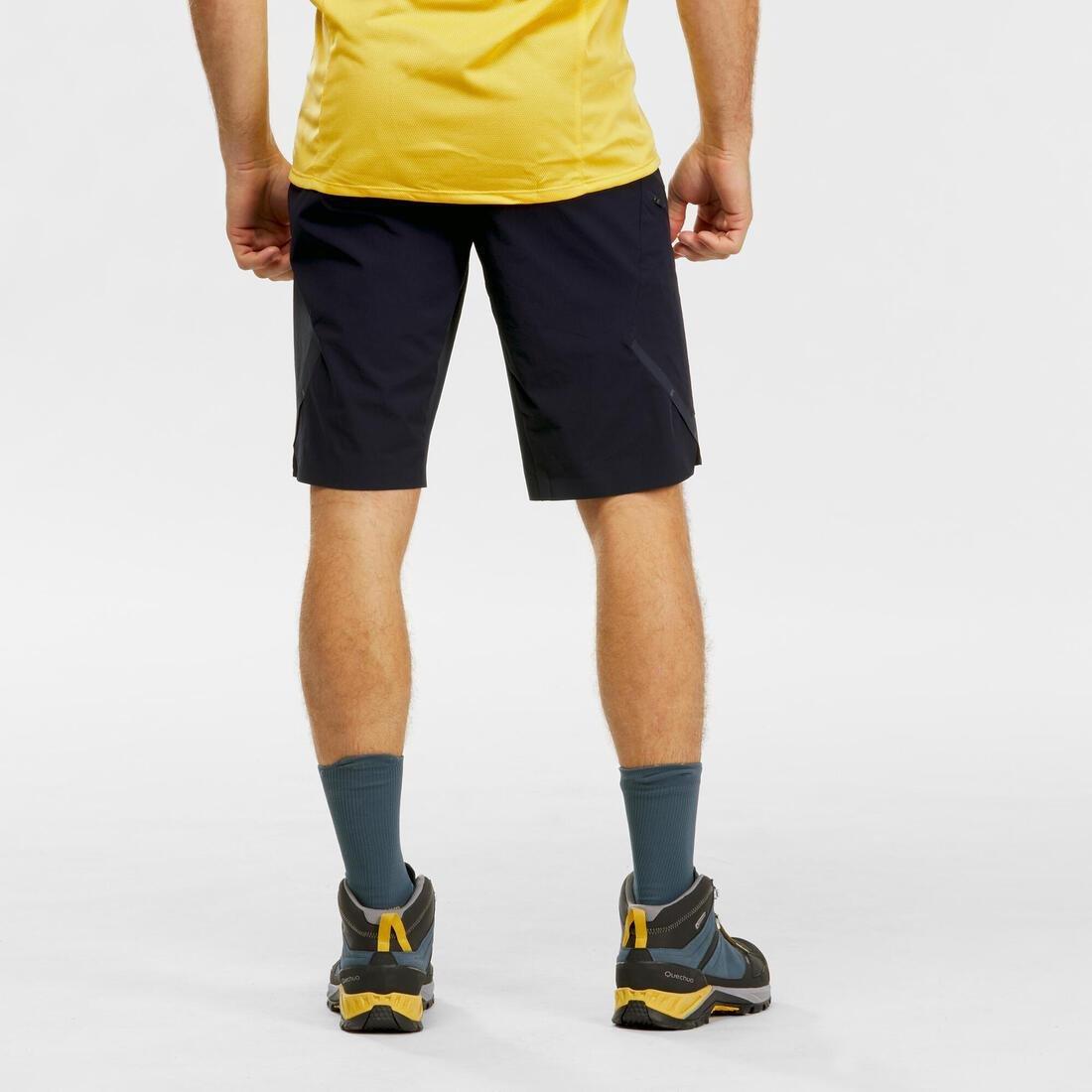 Men Long Mountain Hiking Shorts - Mh500 , Black, , large image number 10