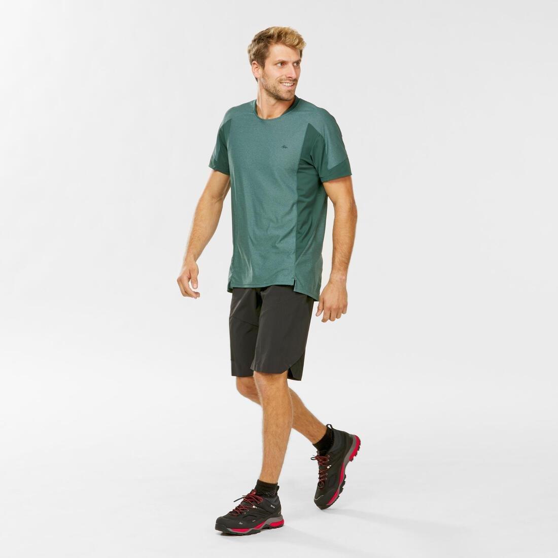 Men Long Mountain Hiking Shorts - Mh500 , Black, , large image number 11