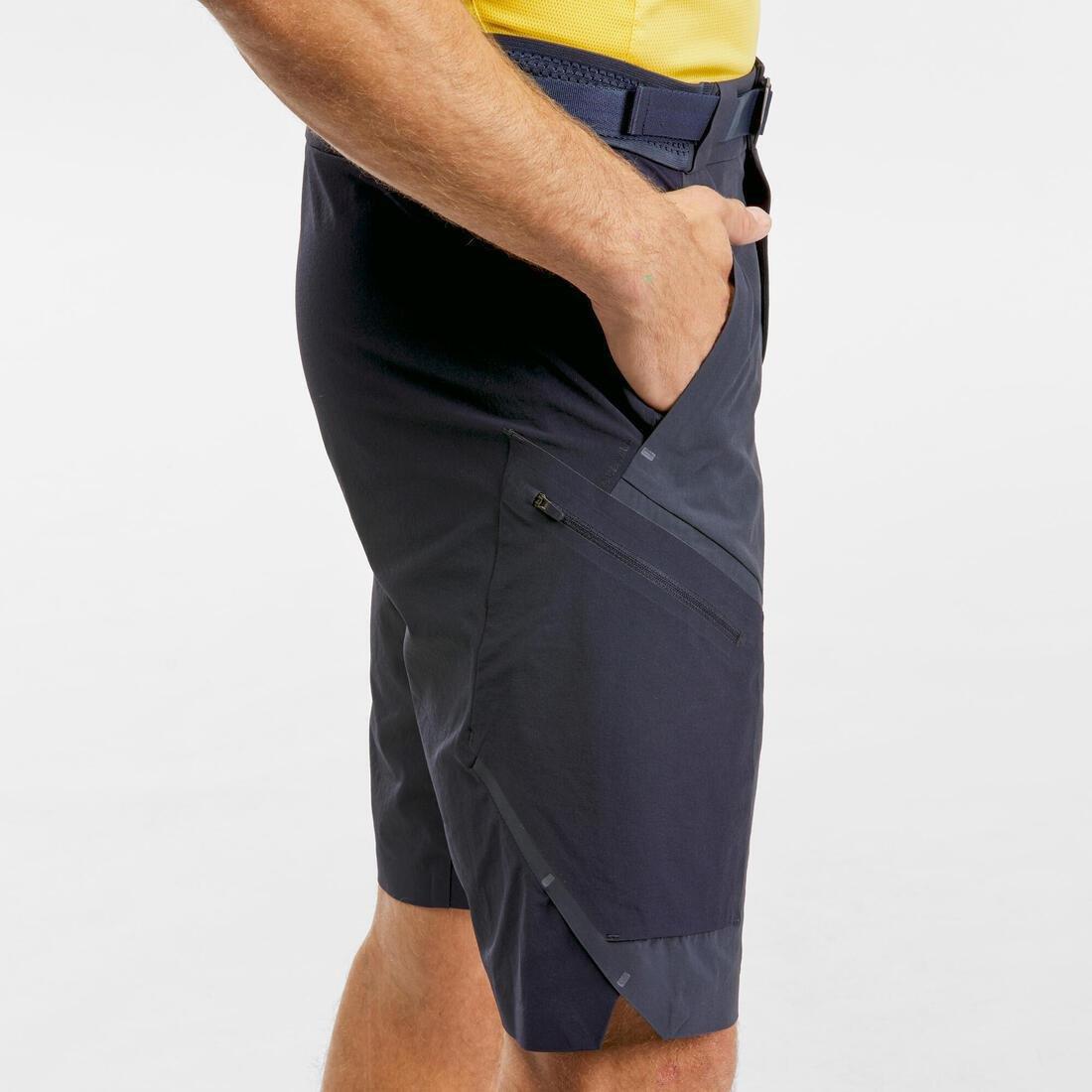 Men Long Mountain Hiking Shorts - Mh500 , Black, , large image number 13