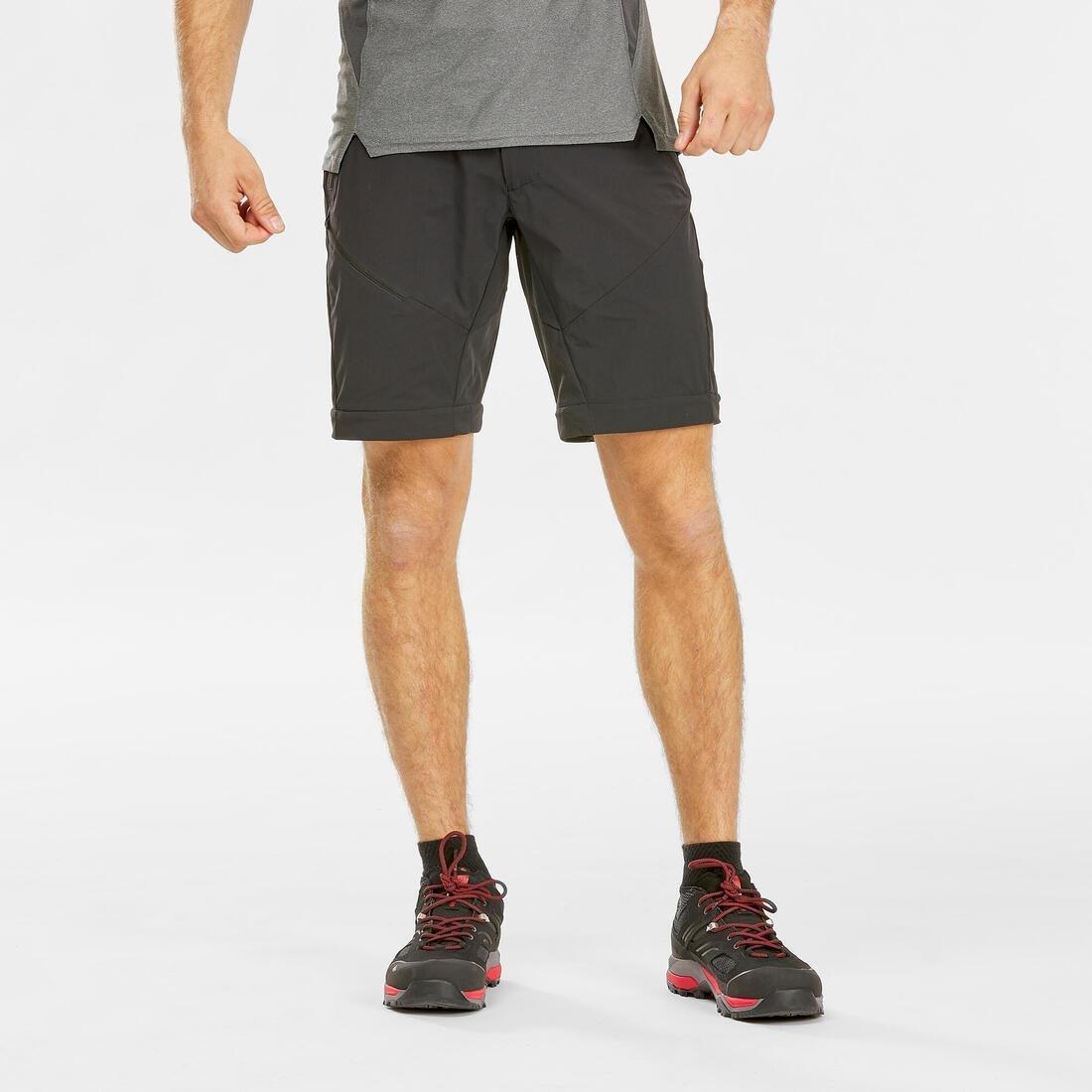 Mens Hiking Zip-Off Trousers Mh550, Black, , large image number 2