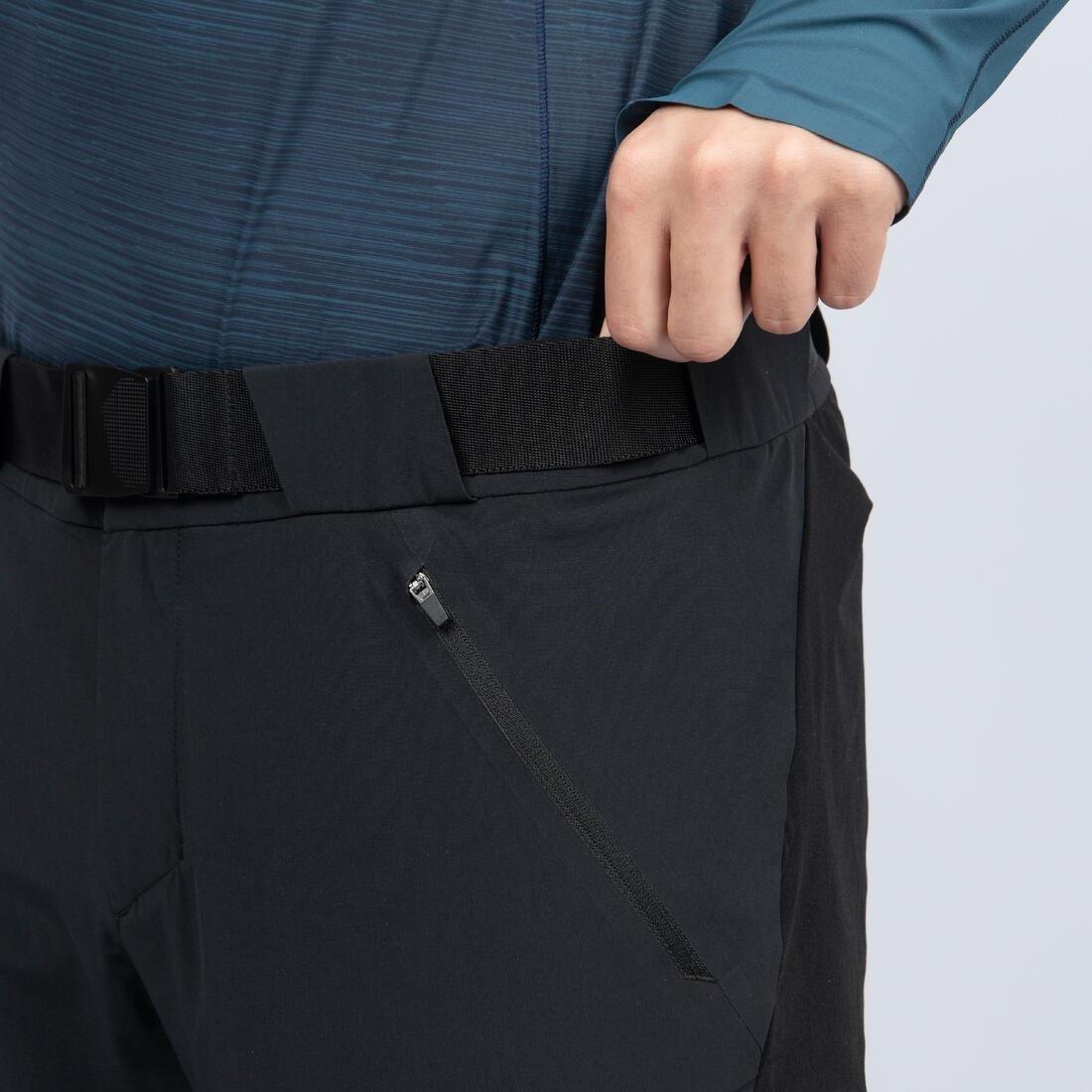 Mens Hiking Zip-Off Trousers Mh550, Black, , large image number 10