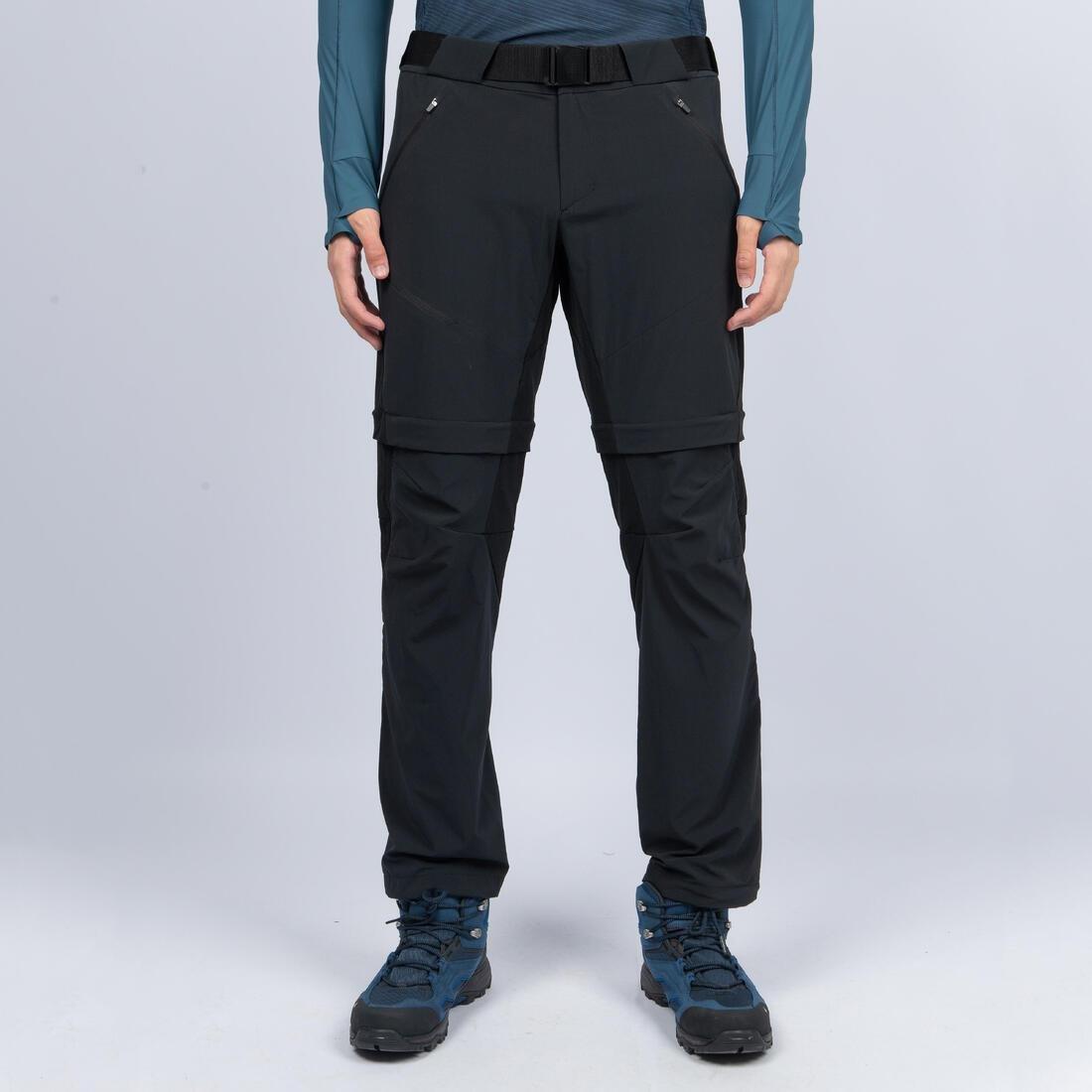 Mens Hiking Zip-Off Trousers Mh550, Black, , large image number 11