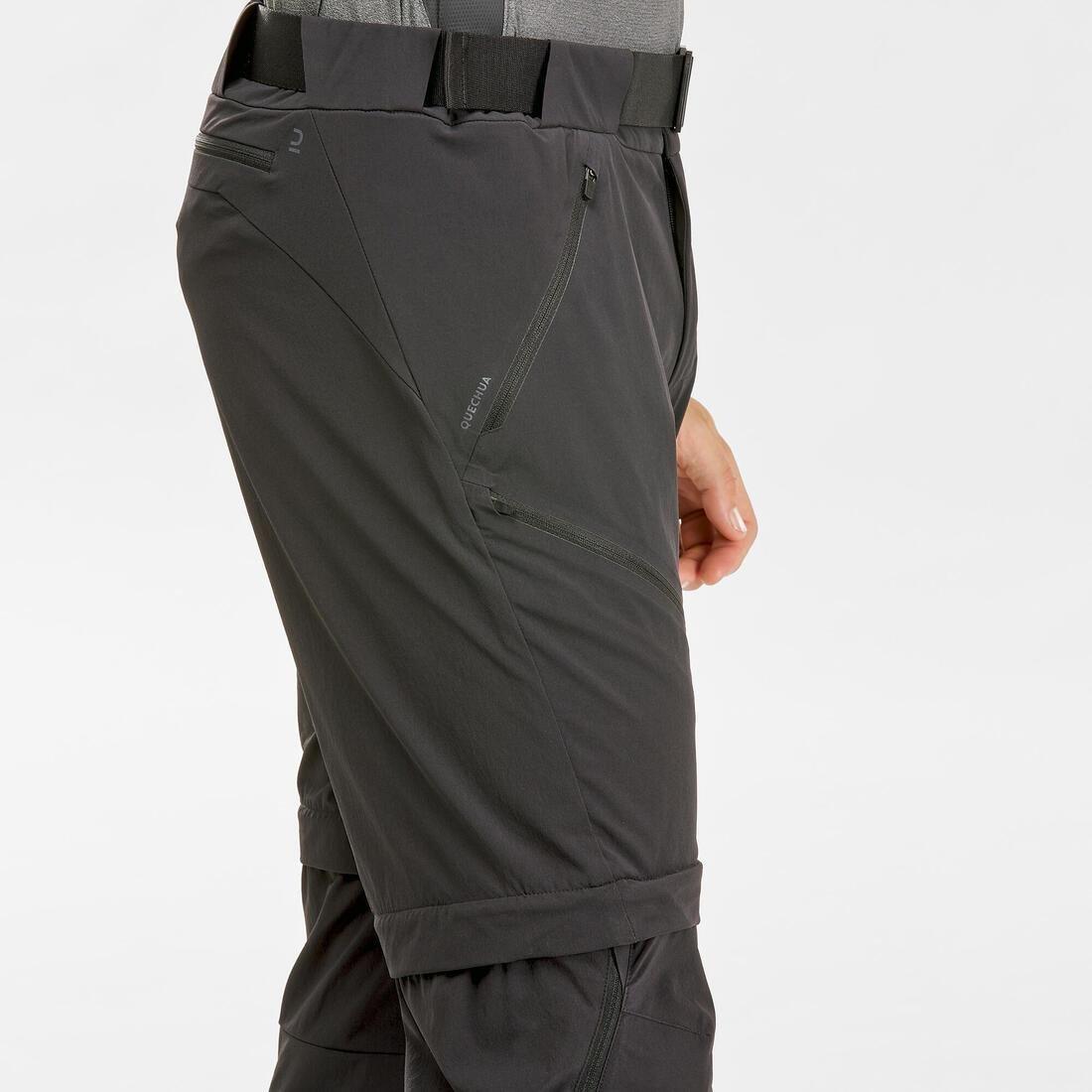 Mens Hiking Zip-Off Trousers Mh550, Black, , large image number 12