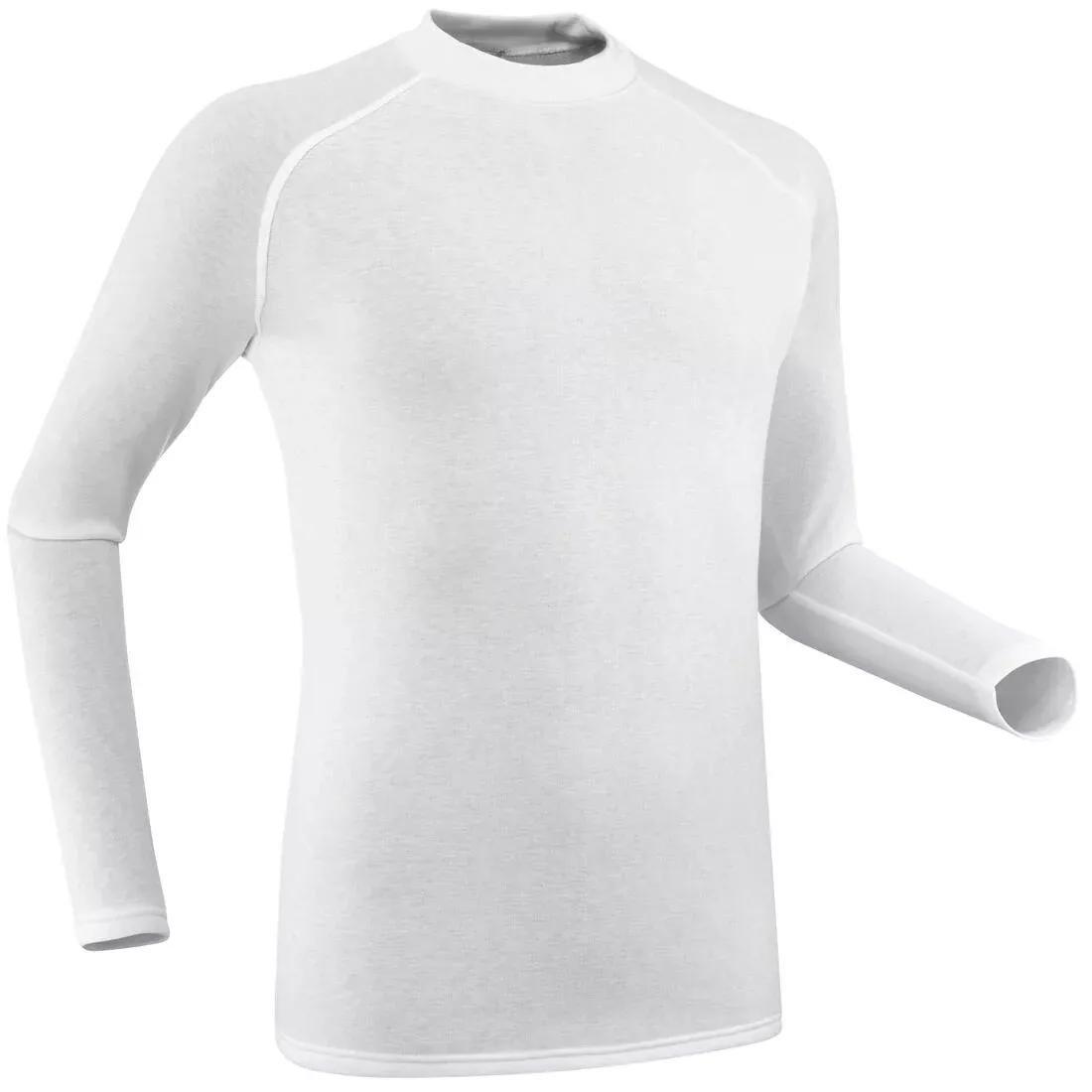 Men Ski Base Layer Top - Bl 100, Snow White, No Color, large image number 10