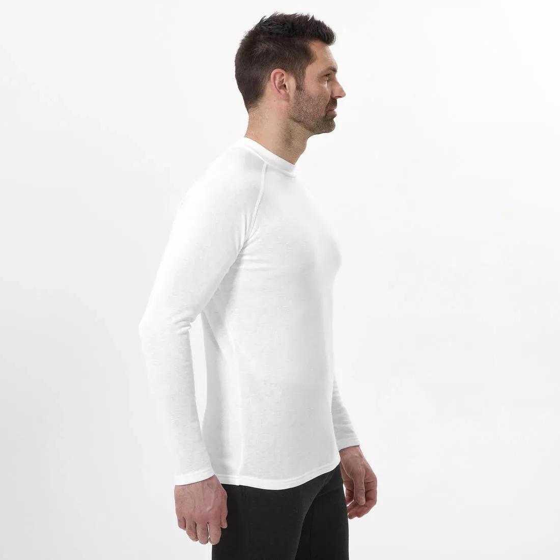 Men Ski Base Layer Top - Bl 100, Snow White, No Color, large image number 14