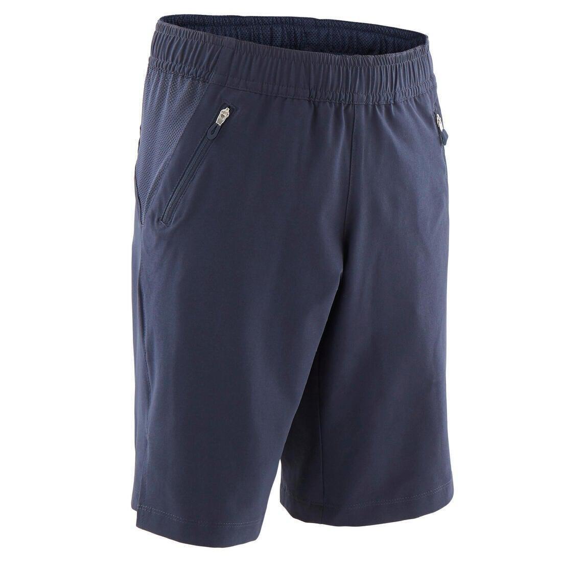 DOMYOS - Kids Boys Breathable Gym Shorts W900, Navy