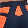 OFFLOAD - Kids Protective Rugby Undershorts R500, Fluo Blood Orange