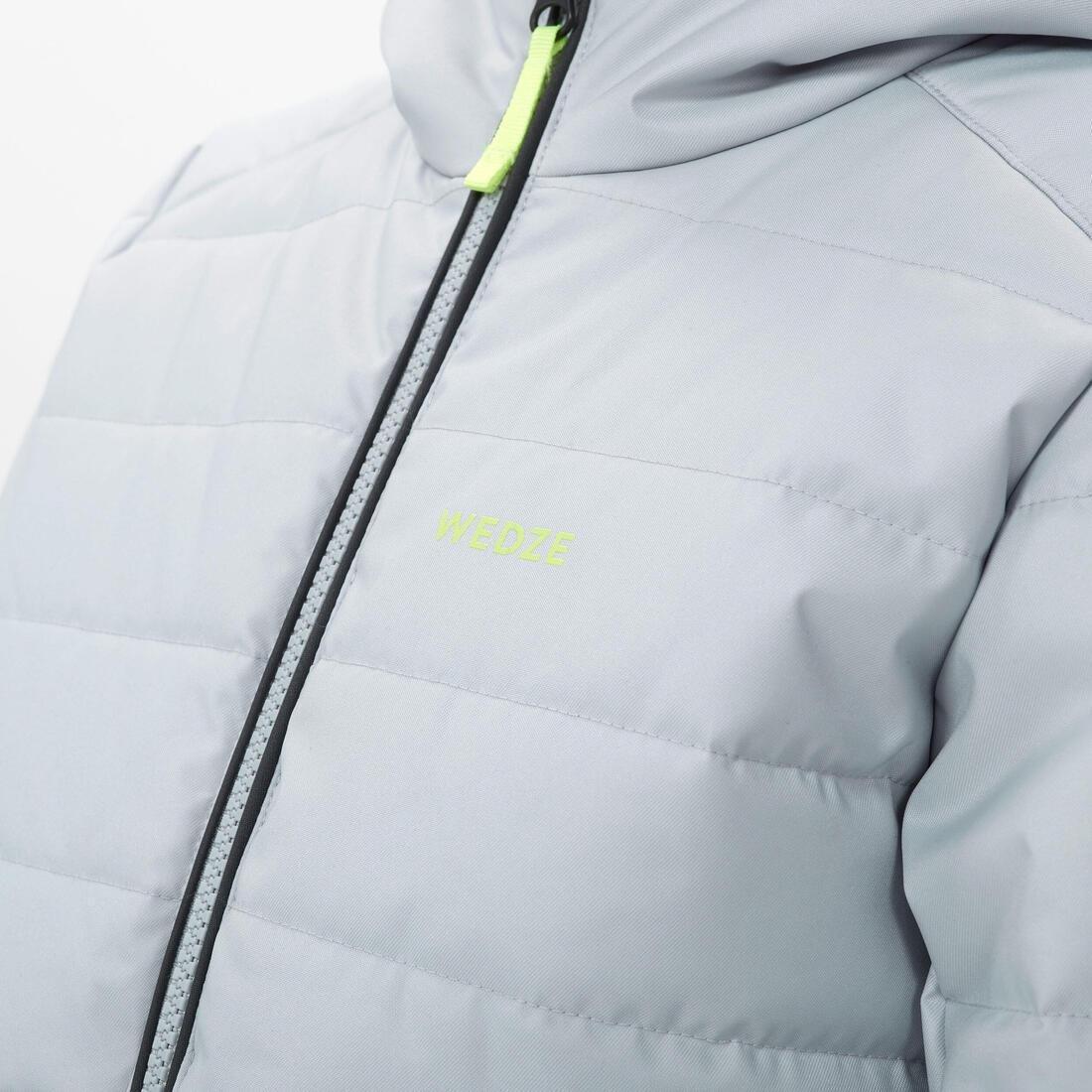 Kids Boys Waterproof Padded Ski Jacket 180 Warm, Grey, , large image number 5