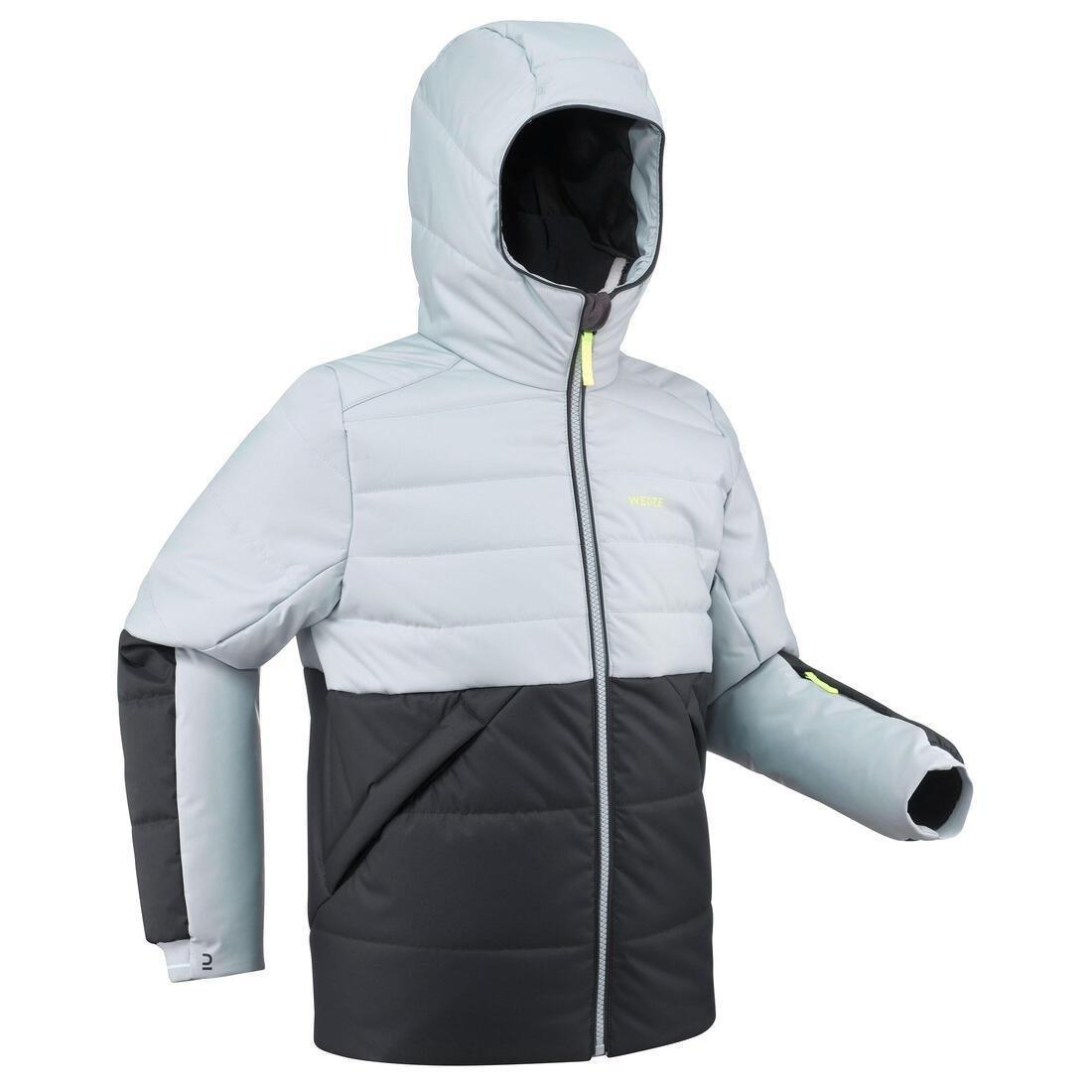 TURQUOISE Very warm and waterproof children's padded ski jacket 180 WARM, , large image number 1