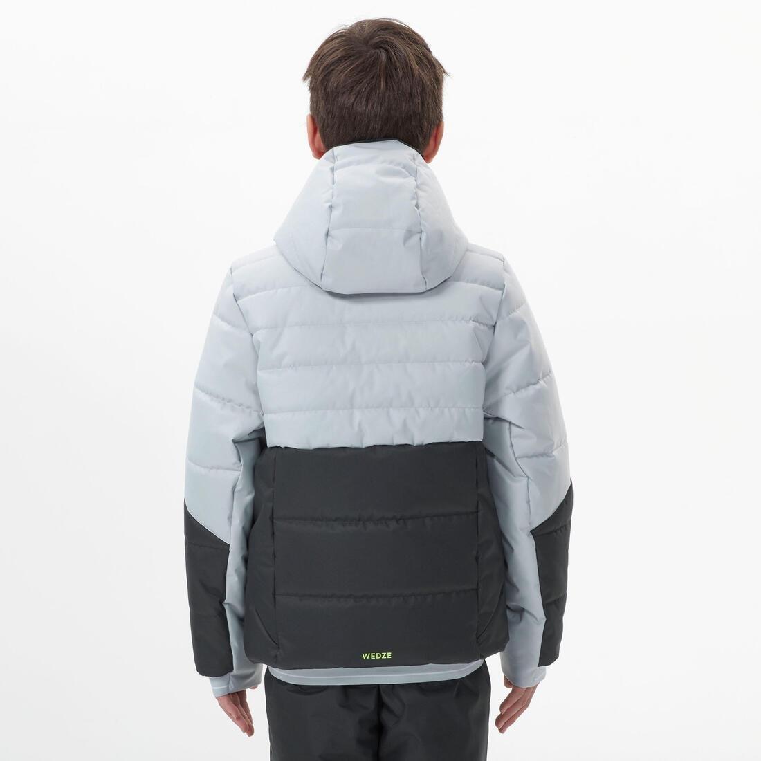TURQUOISE Very warm and waterproof children's padded ski jacket 180 WARM, , large image number 2