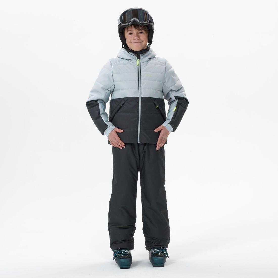 TURQUOISE Very warm and waterproof children's padded ski jacket 180 WARM, , large image number 9