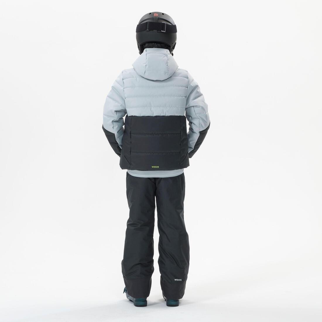 TURQUOISE Very warm and waterproof children's padded ski jacket 180 WARM, , large image number 10