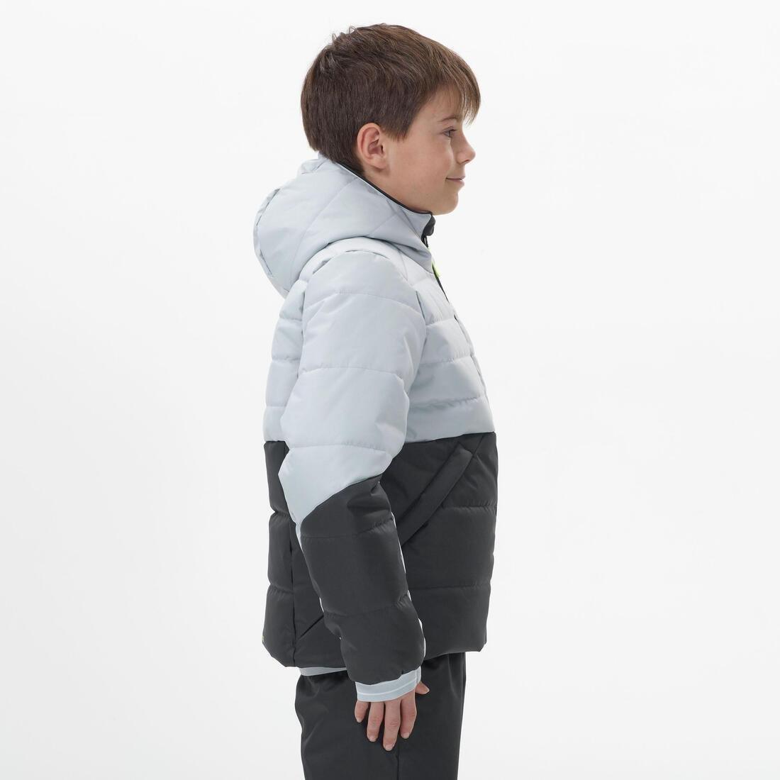 TURQUOISE Very warm and waterproof children's padded ski jacket 180 WARM, , large image number 11