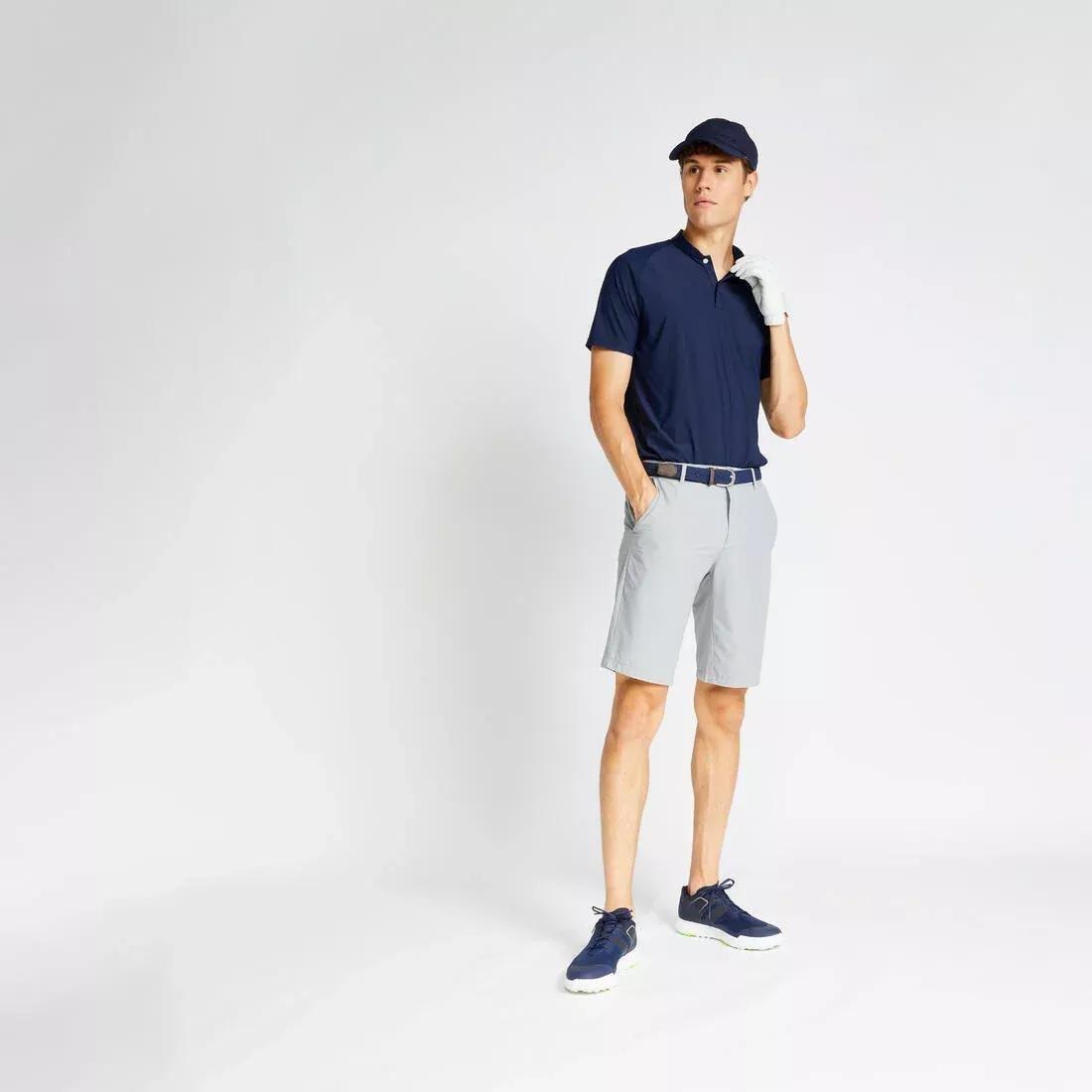 NAVY BLUE Men's golf short-sleeved polo shirt WW900 petrol, No Color, large image number 1